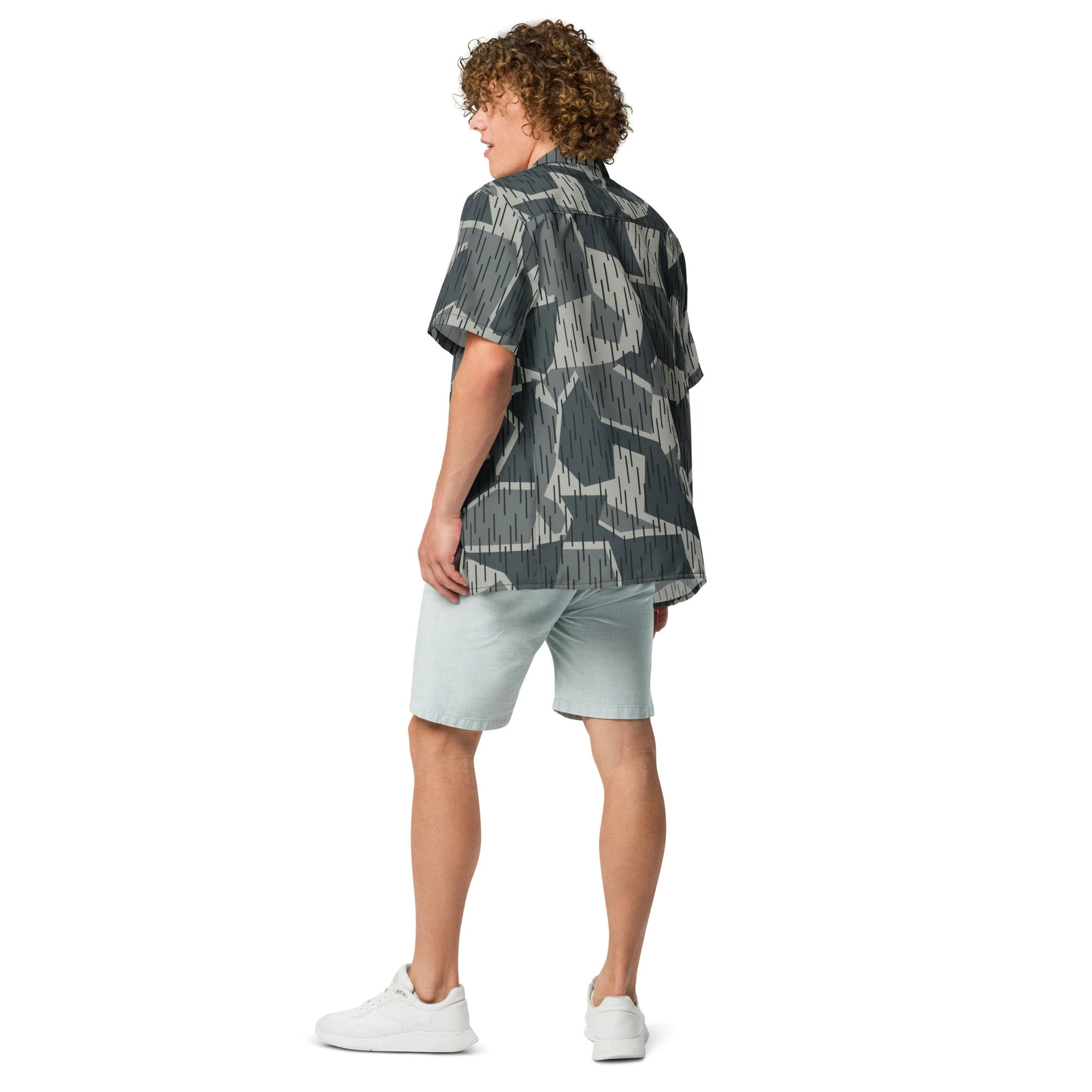 Ad Astra Moon Splittermuster Urban Movie CAMO Unisex Short-Sleeve Button Shirt - Image 14
