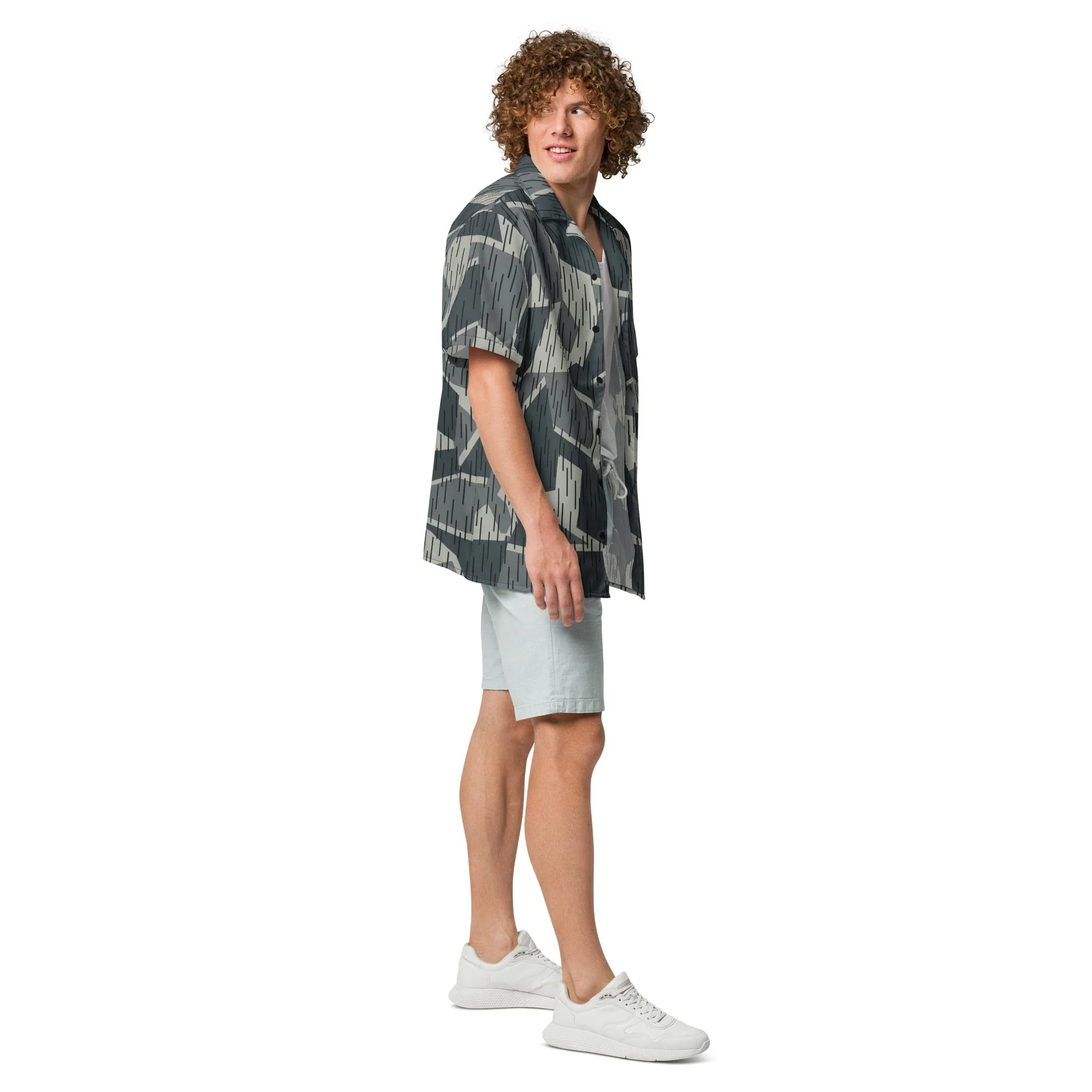 Ad Astra Moon Splittermuster Urban Movie CAMO Unisex Short-Sleeve Button Shirt - Image 15