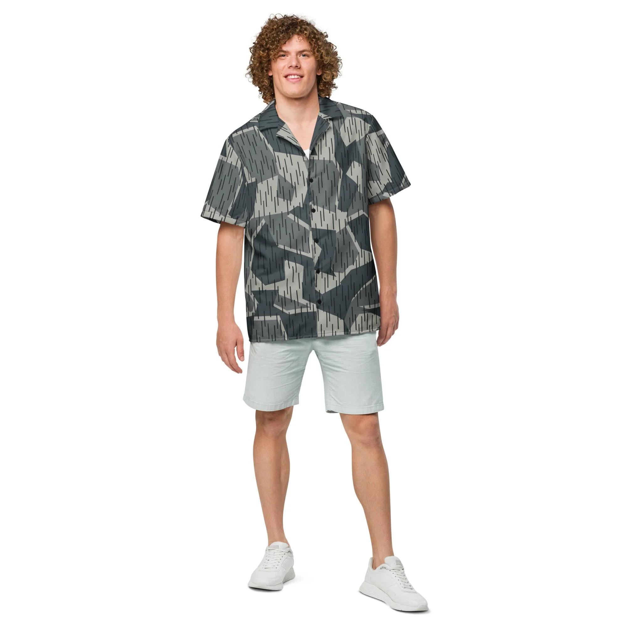 Ad Astra Moon Splittermuster Urban Movie CAMO Unisex Short-Sleeve Button Shirt - Image 4