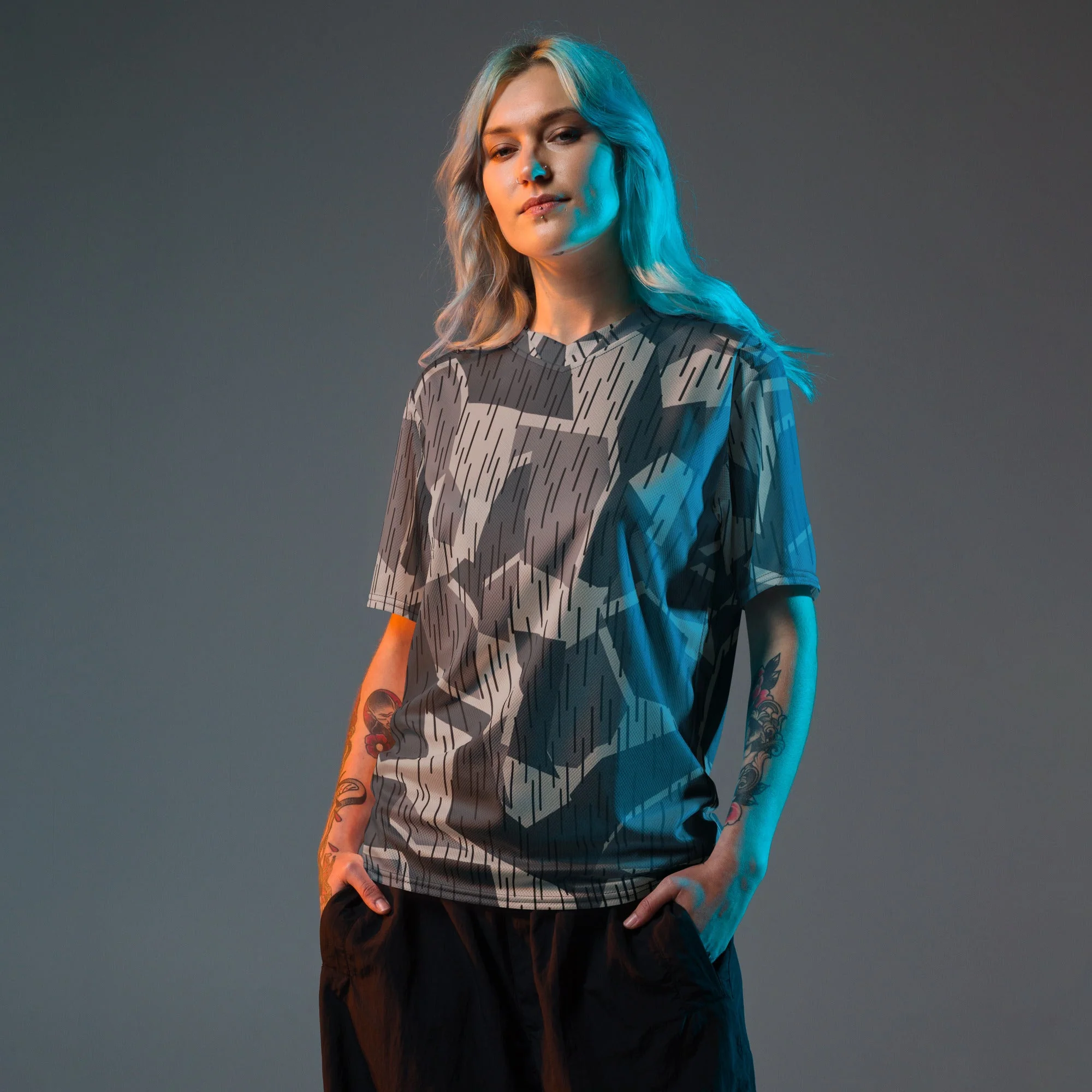 Ad Astra Moon Splittermuster Urban Movie CAMO Unisex Sports Jersey - Image 6