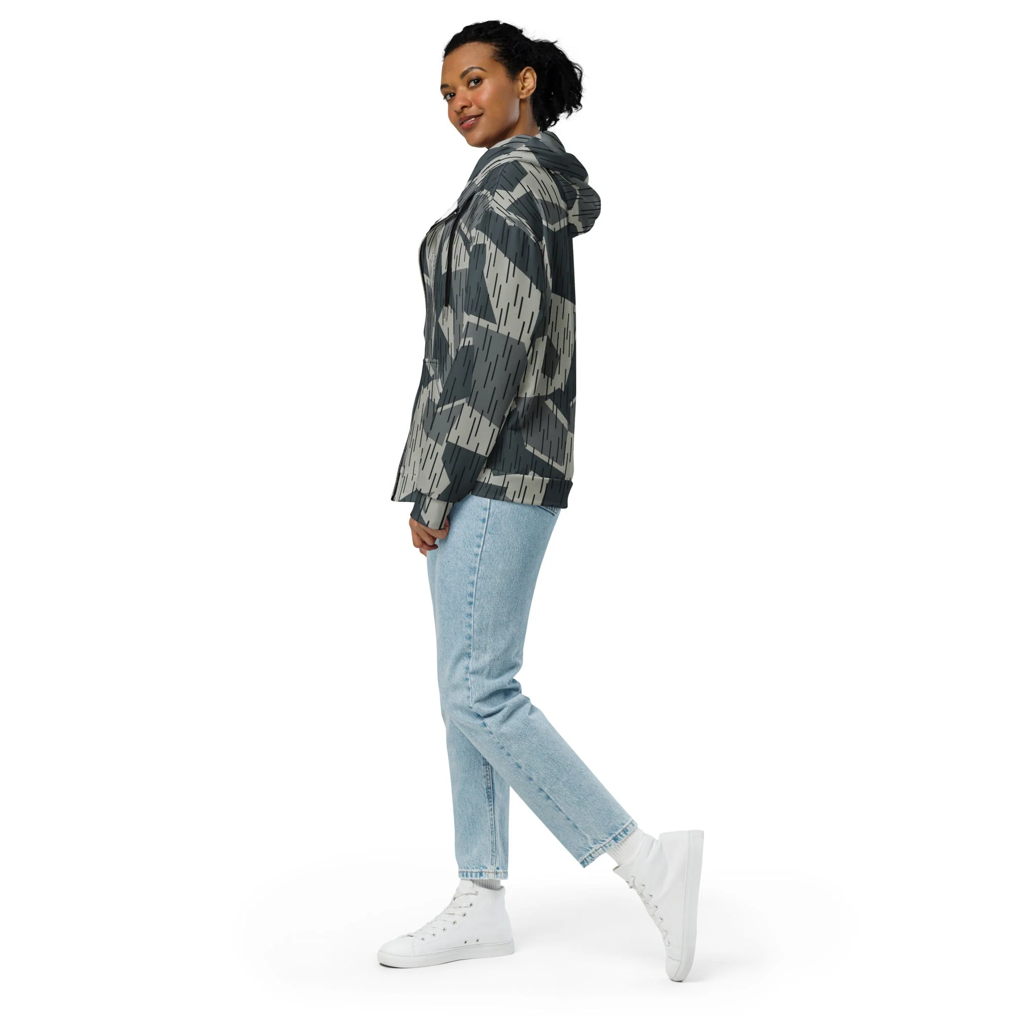 Ad Astra Moon Splittermuster Urban Movie CAMO Unisex Zip Hoodie - Image 7