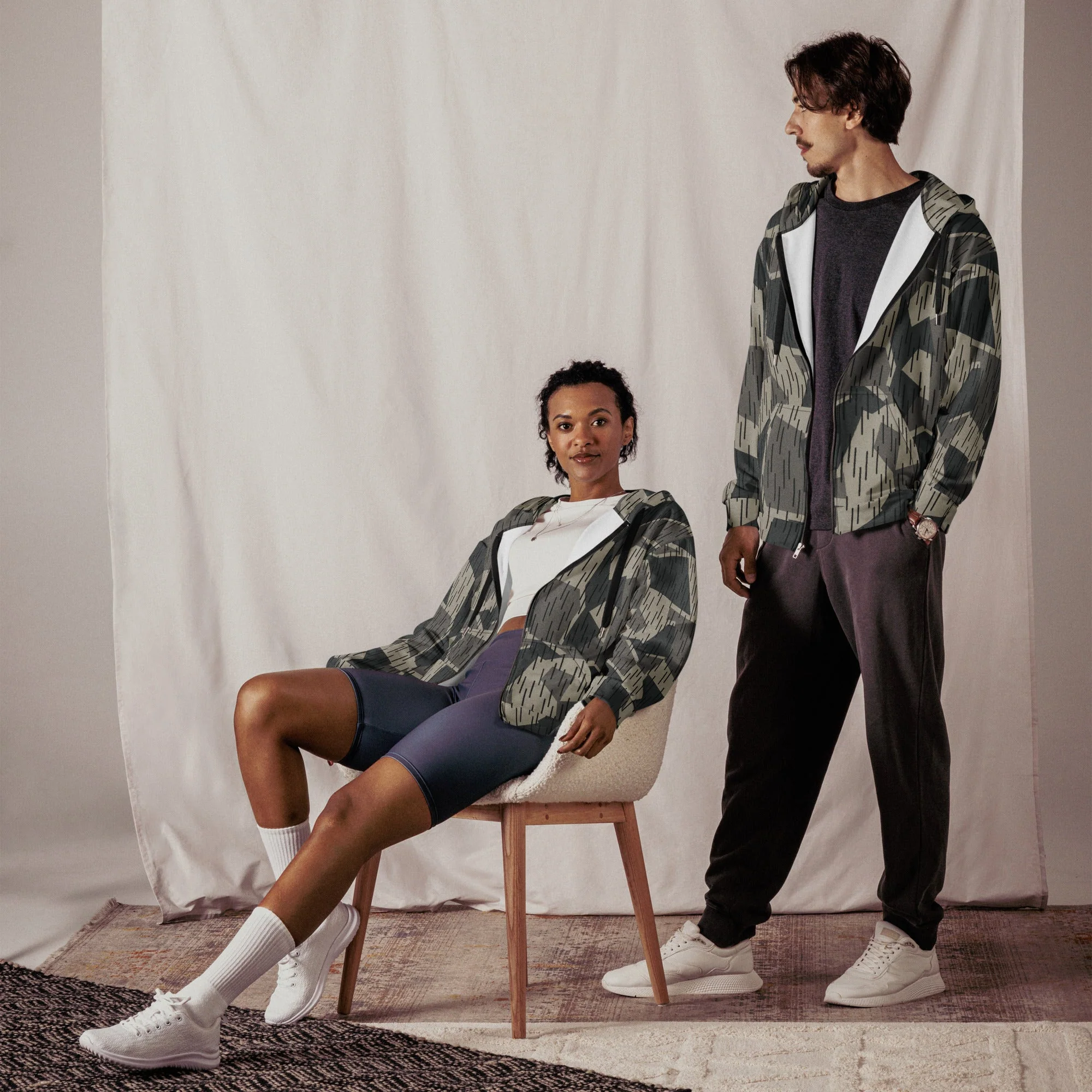Ad Astra Moon Splittermuster Urban Movie CAMO Unisex Zip Hoodie - Image 9