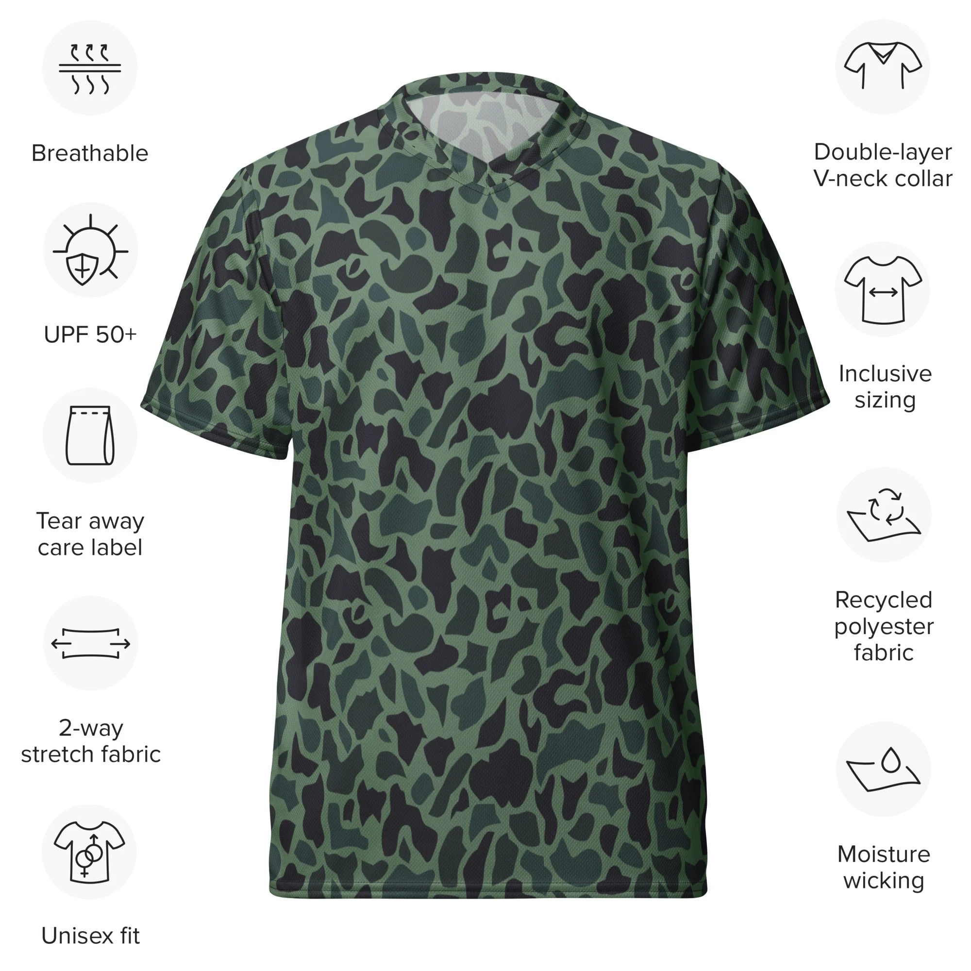 Afghanistan Duck Hunter Northern Alliance Spot CAMO Unisex Sports Jersey - Image 2