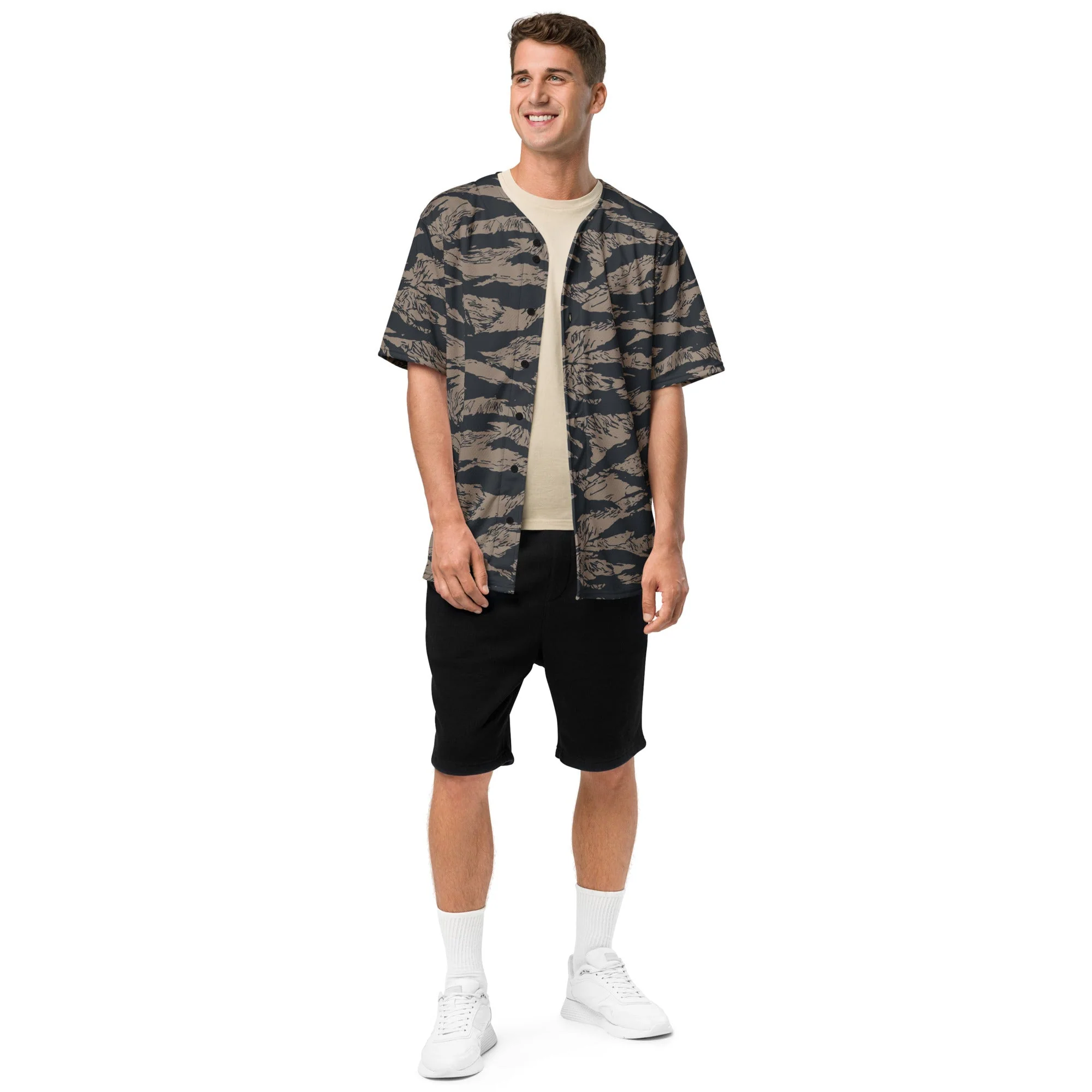 Afghanistan Taliban Special Forces Badri Tiger Stripe CAMO Unisex Baseball Jersey - Image 14