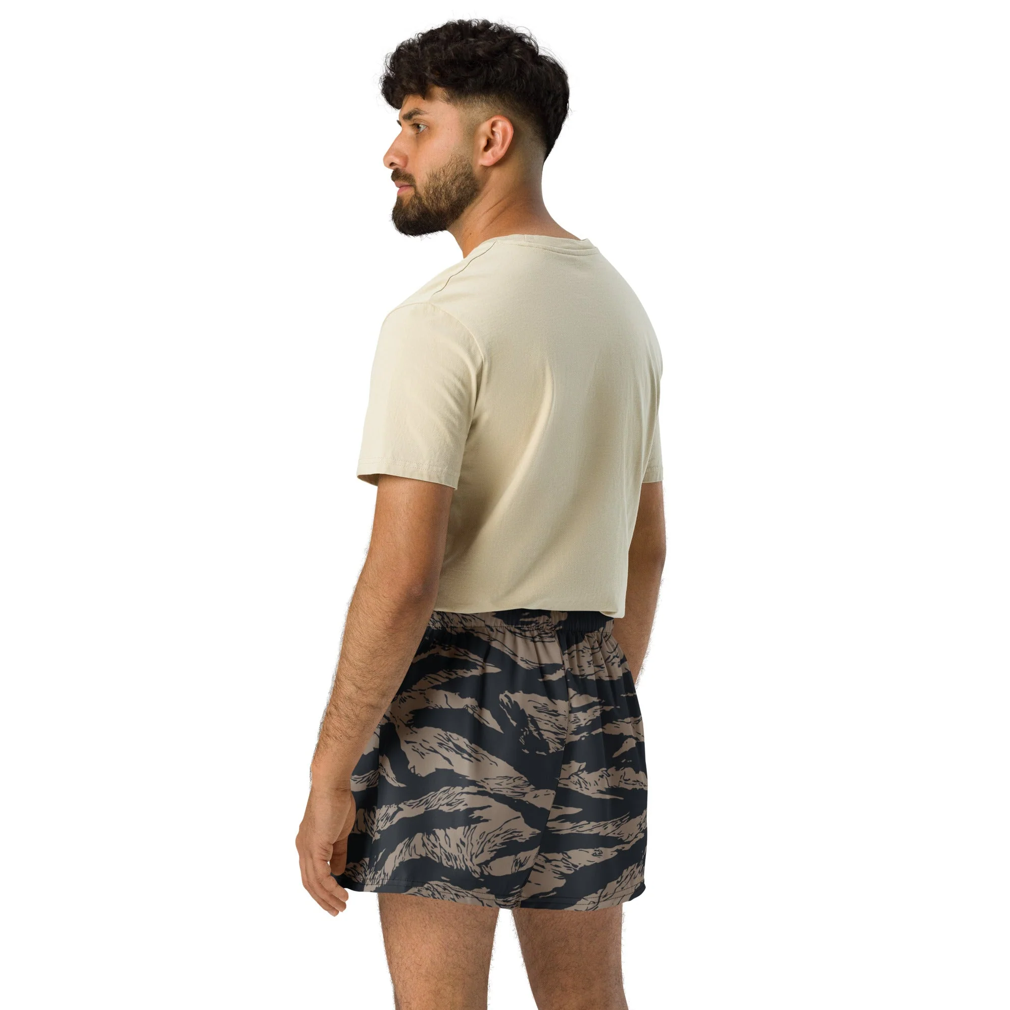 Afghanistan Taliban Special Forces Badri Tiger Stripe CAMO Unisex Athletic Shorts - Image 9