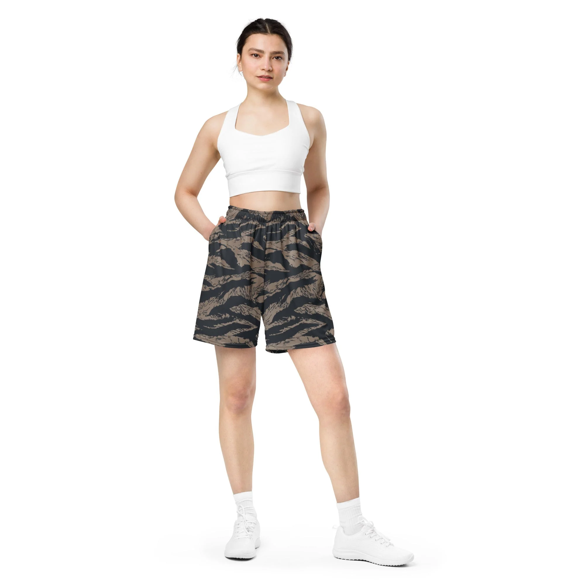 Afghanistan Taliban Special Forces Badri Tiger Stripe CAMO Unisex Mesh Shorts - Image 10