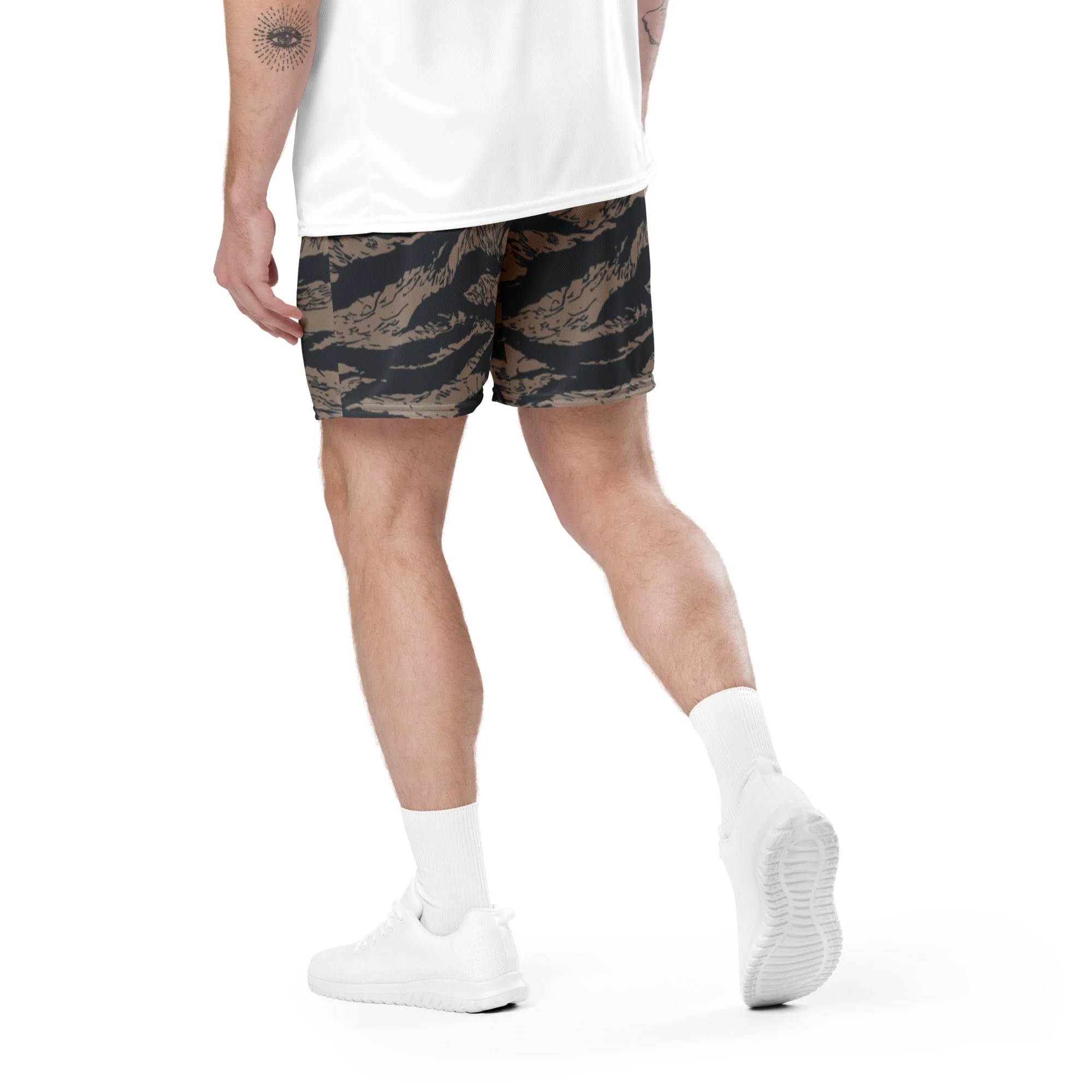 Afghanistan Taliban Special Forces Badri Tiger Stripe CAMO Unisex Mesh Shorts - Image 16