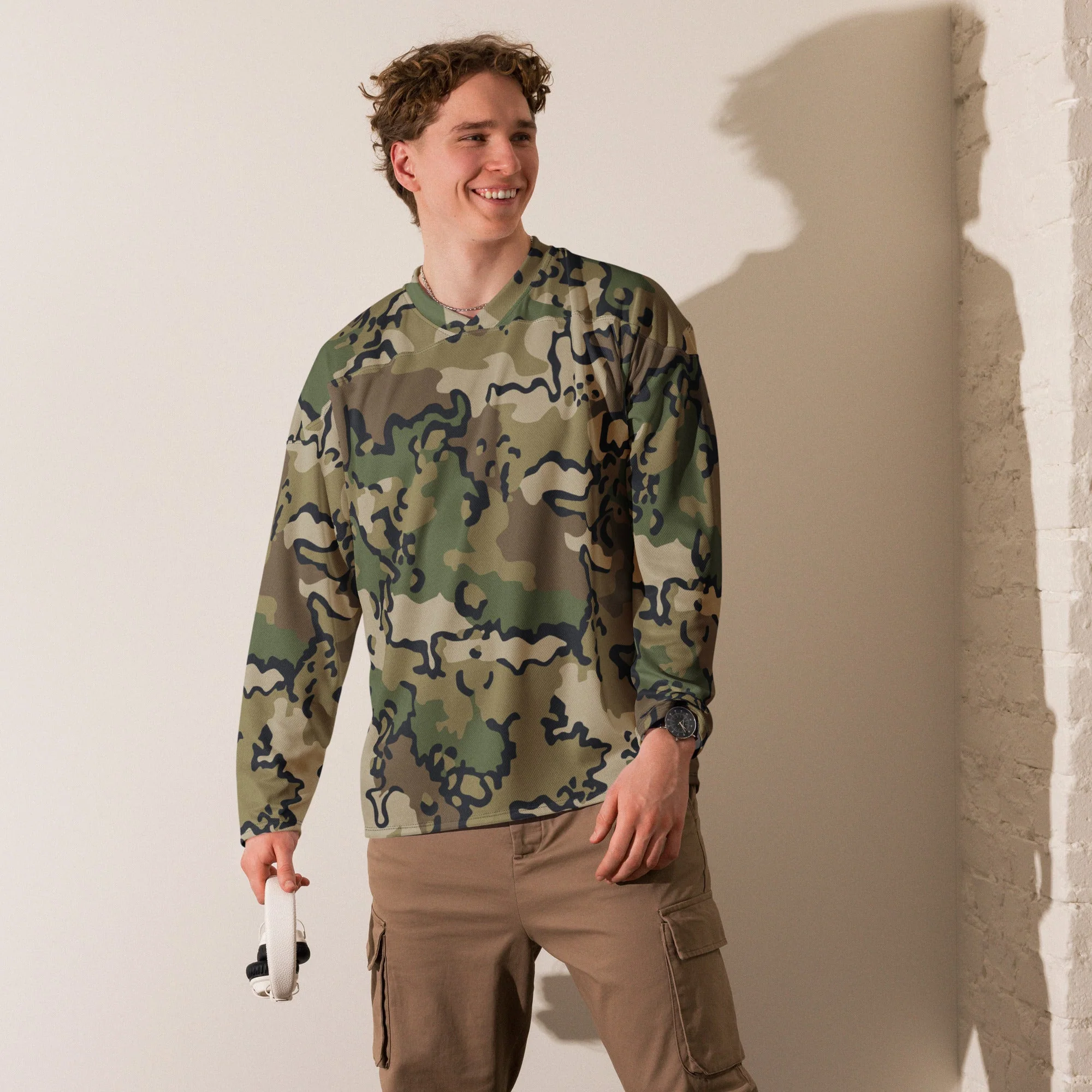 Alaska Chocolate Chip Multi-terrain CAMO Unisex Hockey Fan Jersey - Image 9