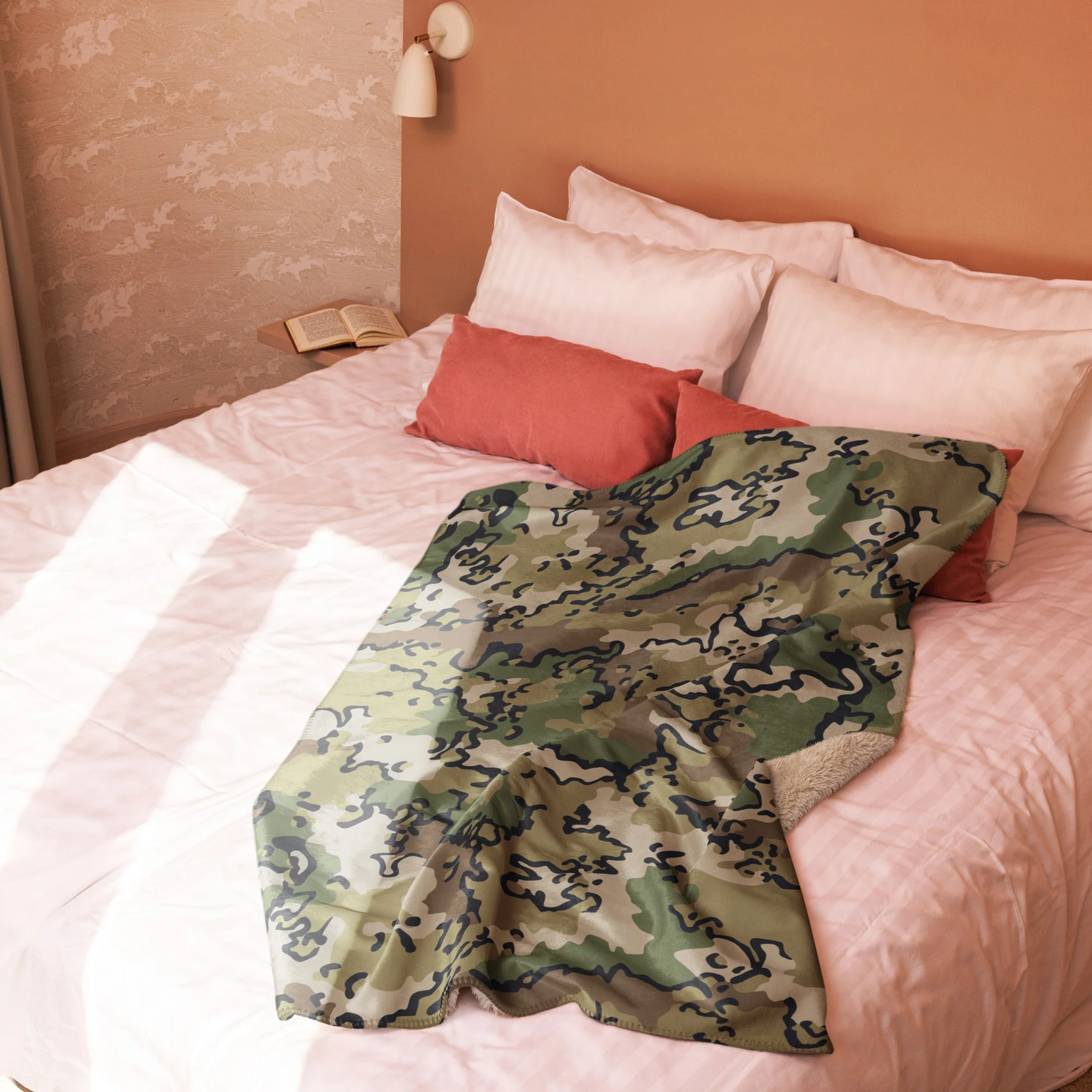 Alaska Chocolate Chip Multi-terrain CAMO Sherpa Blanket - Image 10