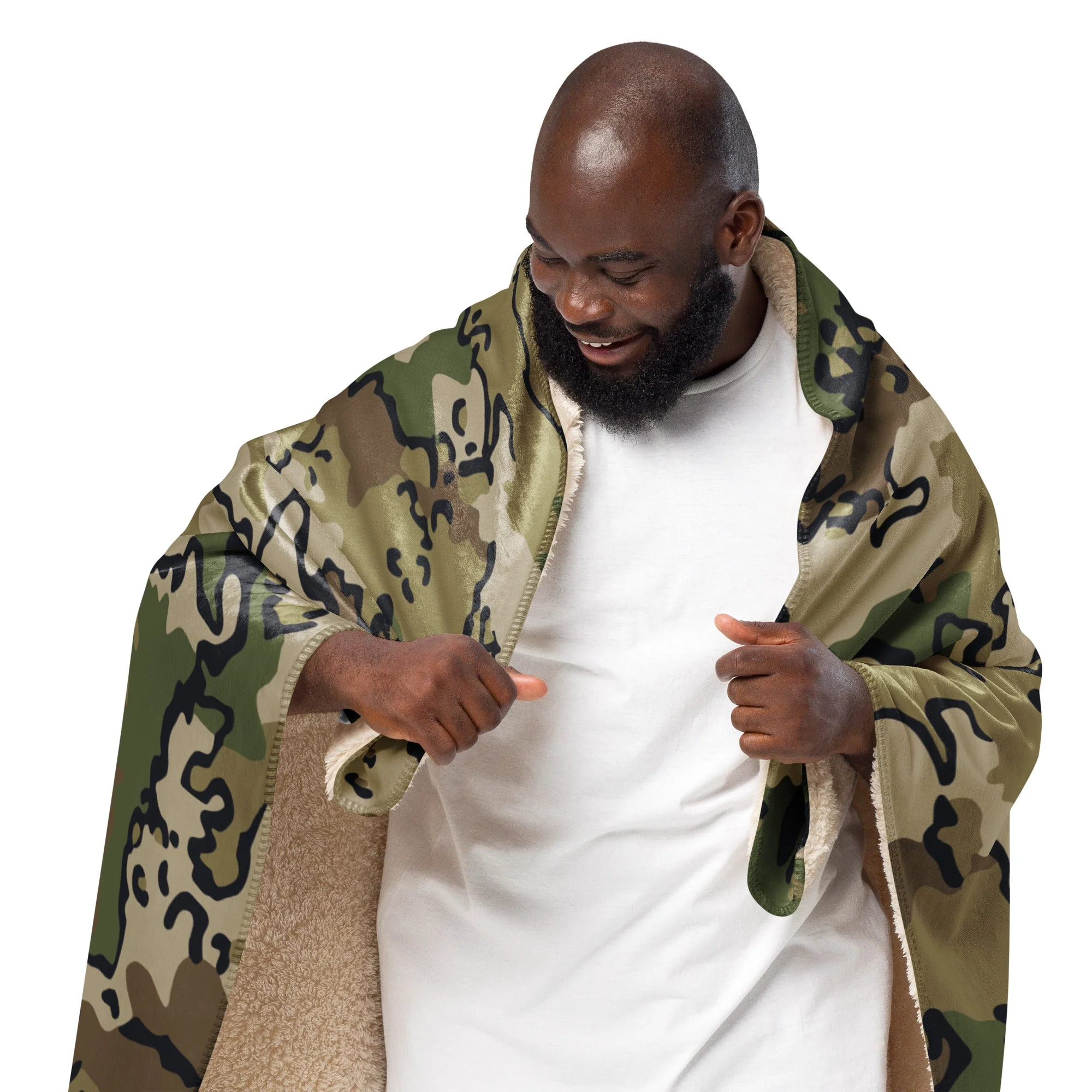 Alaska Chocolate Chip Multi-terrain CAMO Sherpa Blanket - Image 12