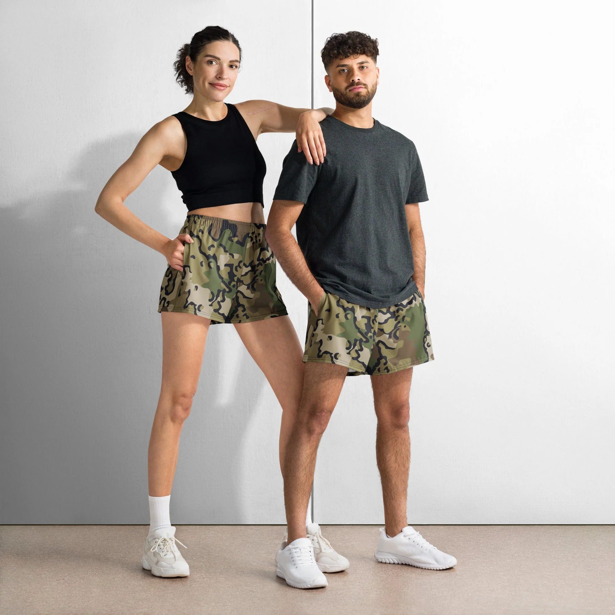 Alaska Chocolate Chip Multi-terrain CAMO Unisex Athletic Shorts - Image 2