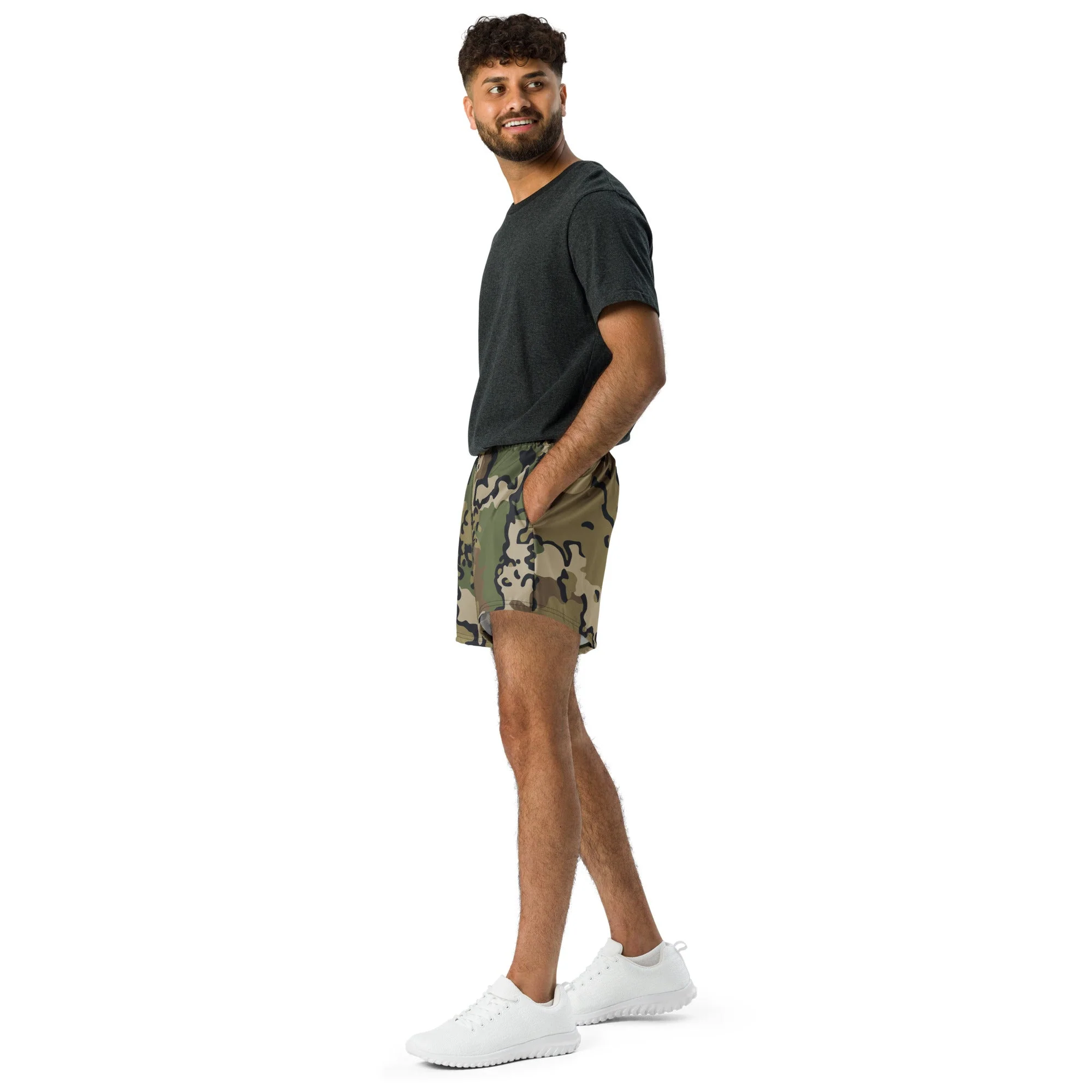 Alaska Chocolate Chip Multi-terrain CAMO Unisex Athletic Shorts - Image 6