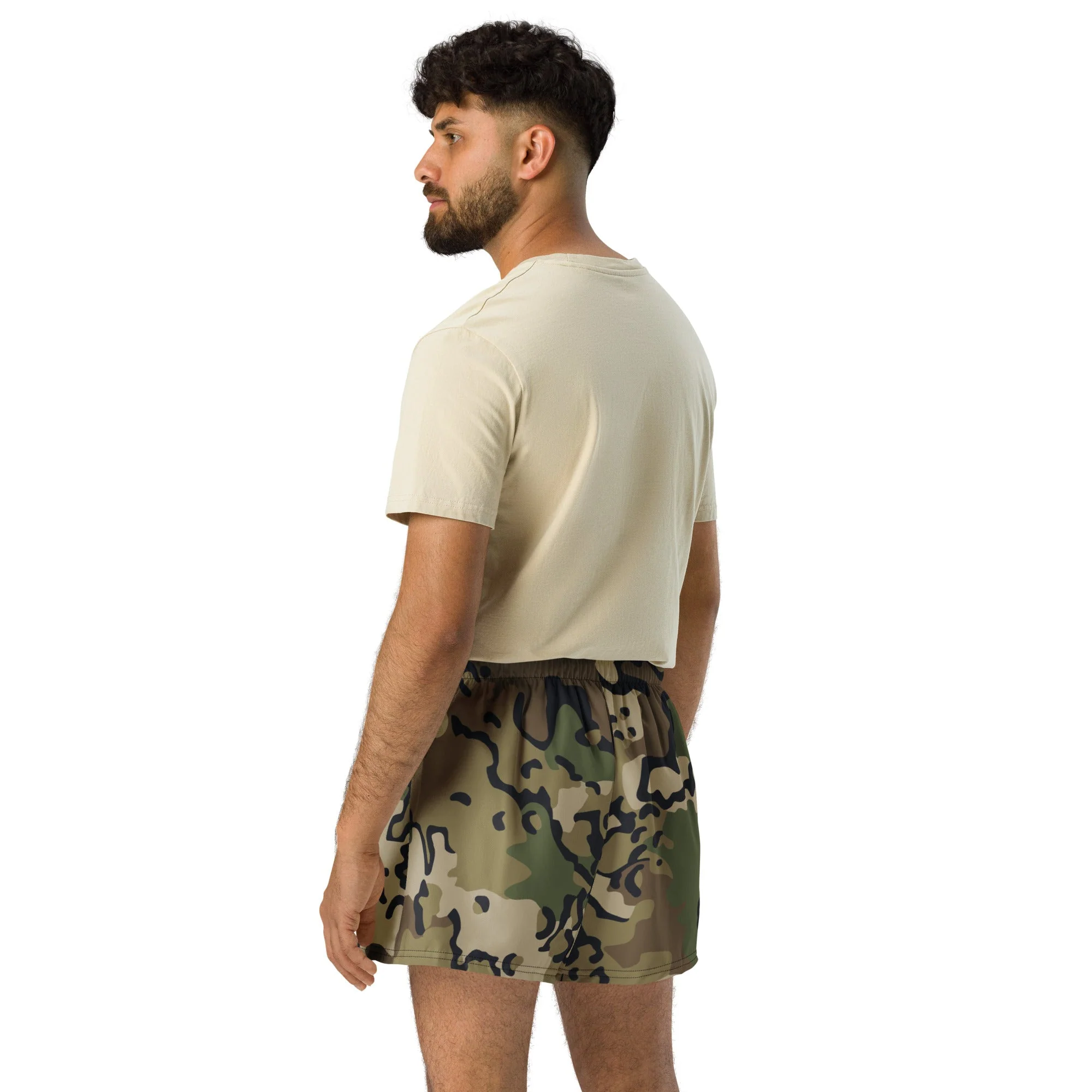Alaska Chocolate Chip Multi-terrain CAMO Unisex Athletic Shorts - Image 7