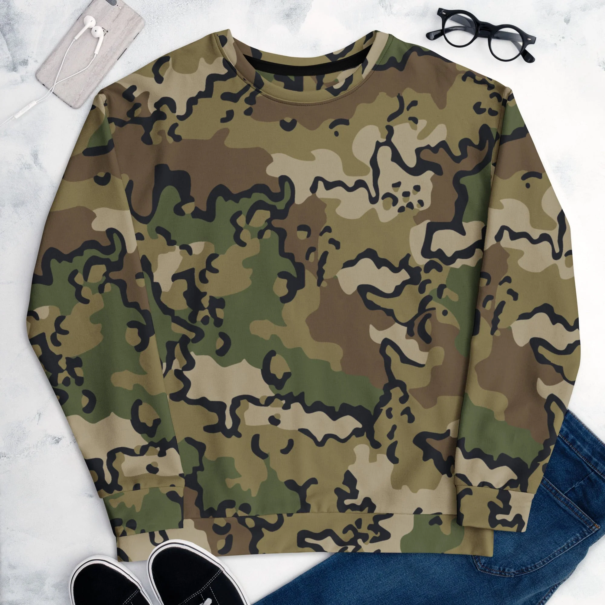 Alaska Chocolate Chip Multi-terrain CAMO Unisex Sweatshirt - Image 10