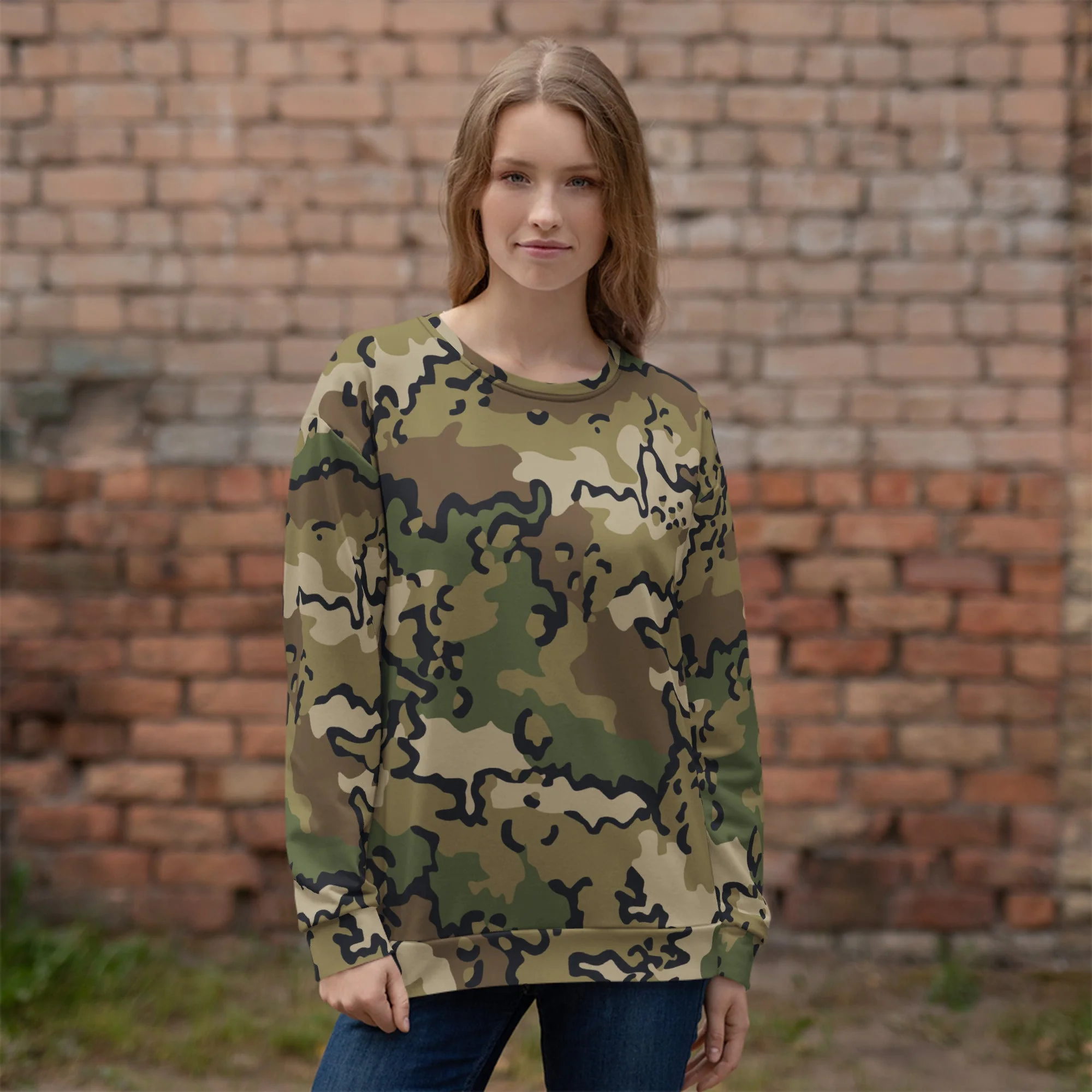 Alaska Chocolate Chip Multi-terrain CAMO Unisex Sweatshirt - Image 2