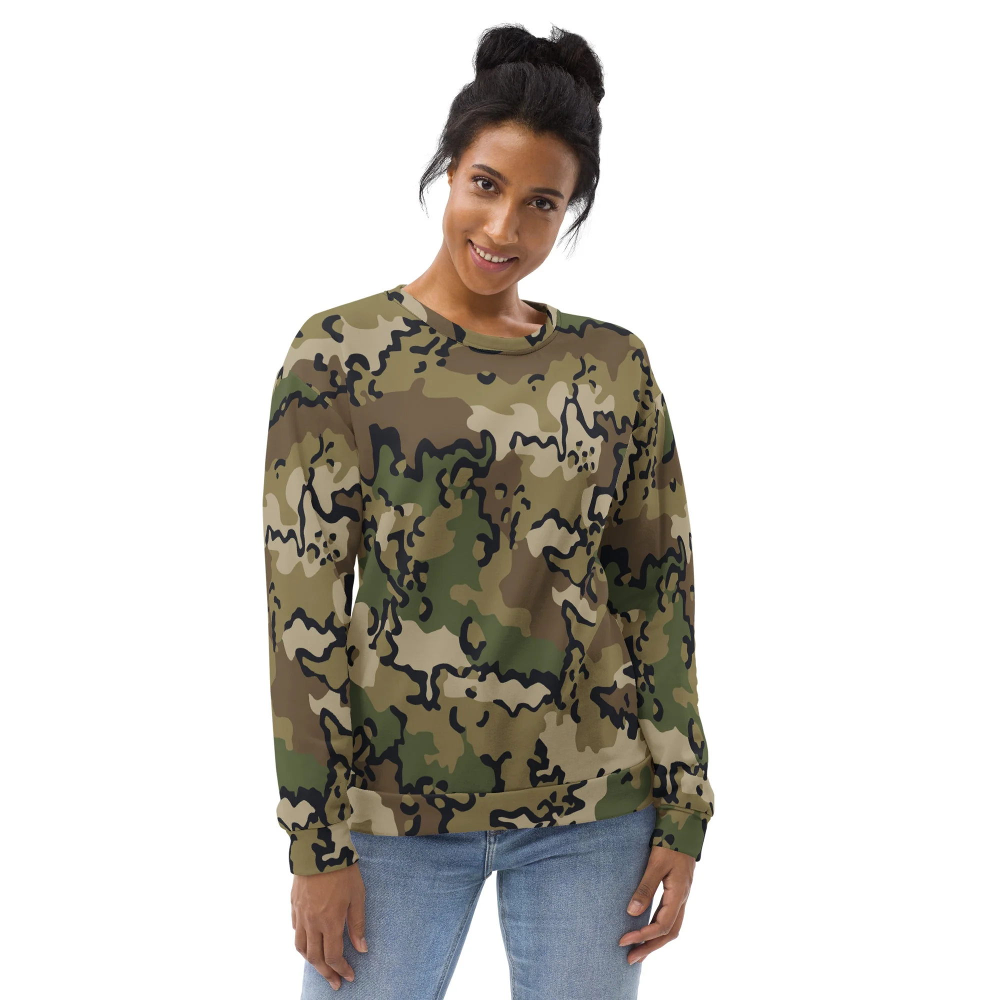 Alaska Chocolate Chip Multi-terrain CAMO Unisex Sweatshirt - Image 8