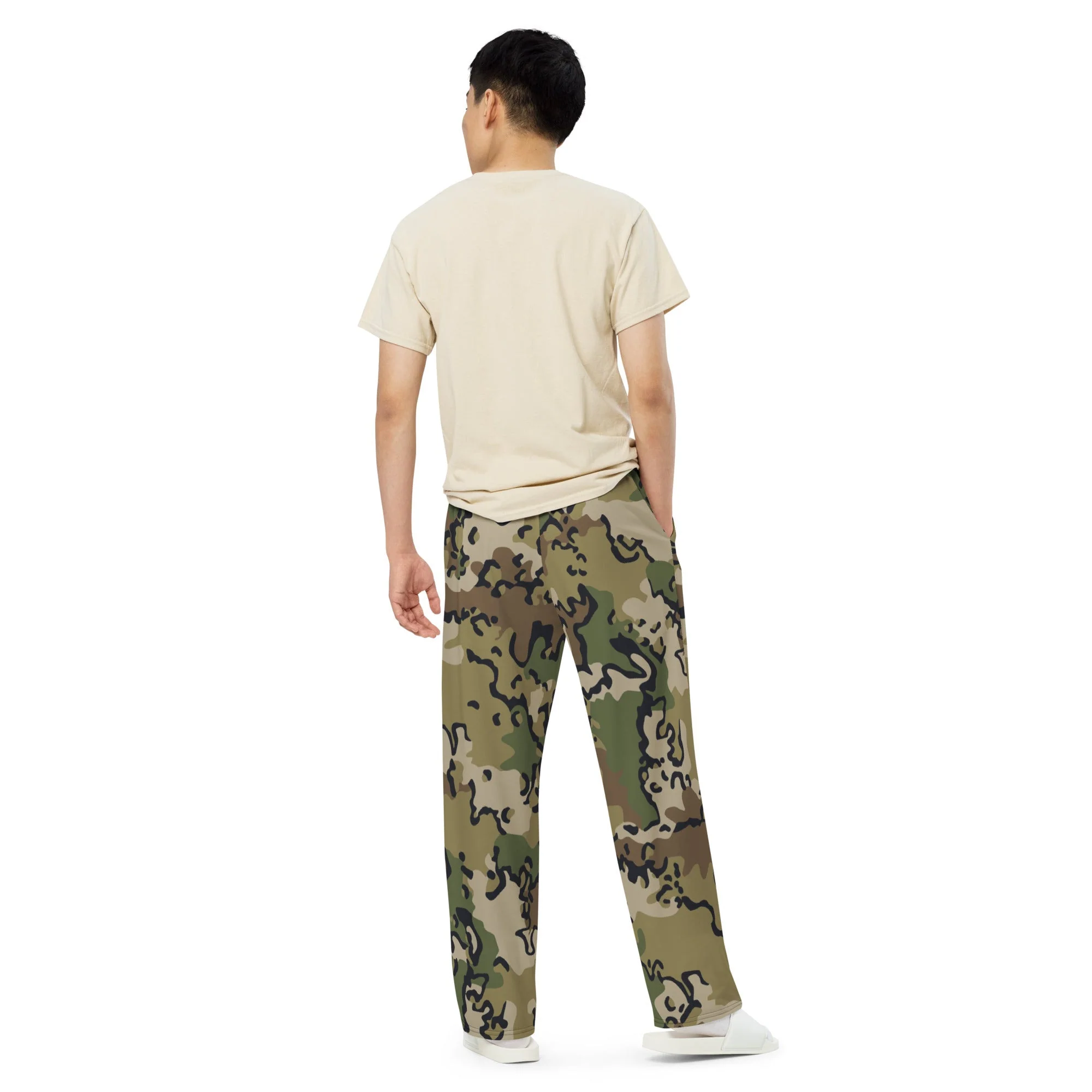 Alaska Chocolate Chip Multi-terrain CAMO Unisex Wide-Leg Leisure Pants - Image 3