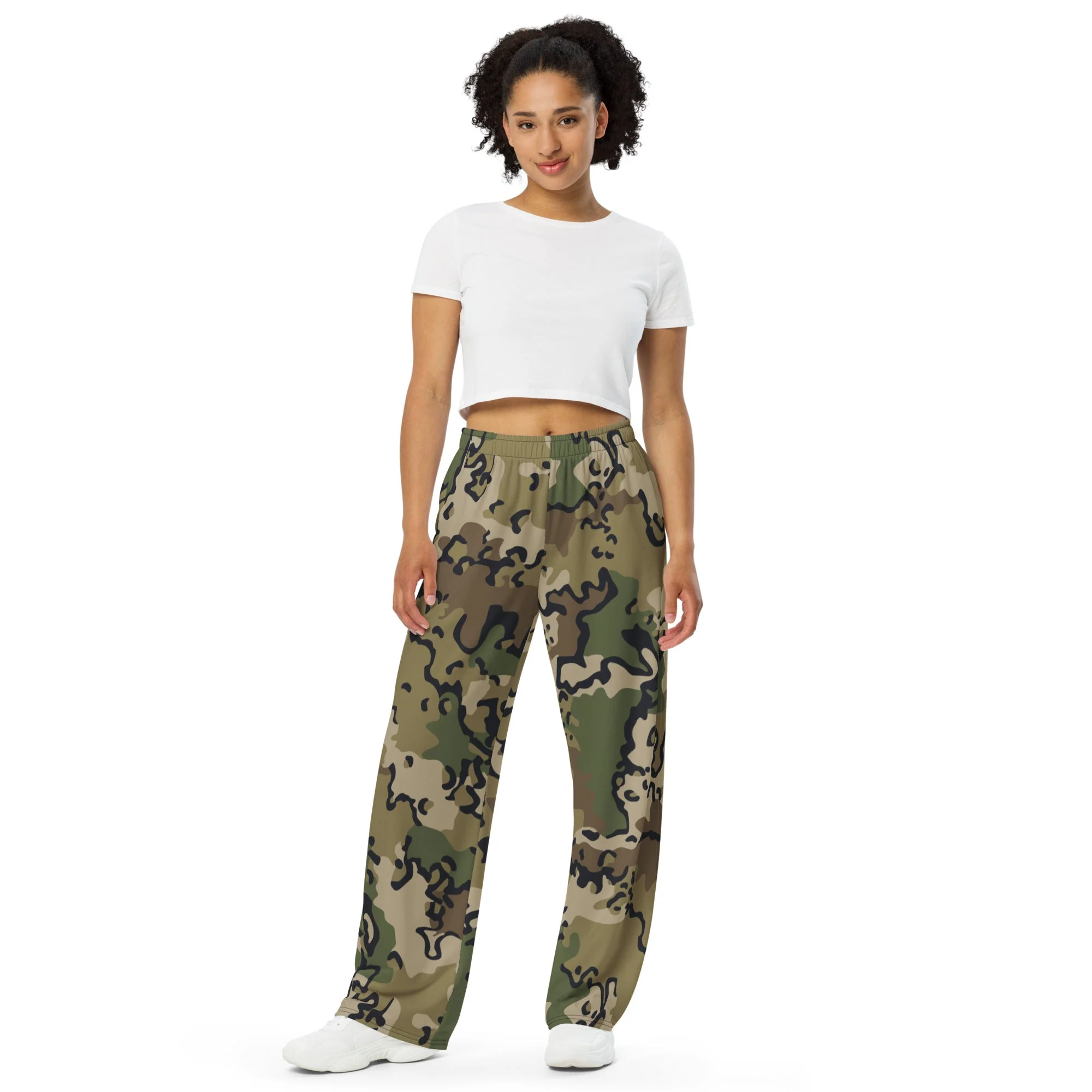 Alaska Chocolate Chip Multi-terrain CAMO Unisex Wide-Leg Leisure Pants - Image 6