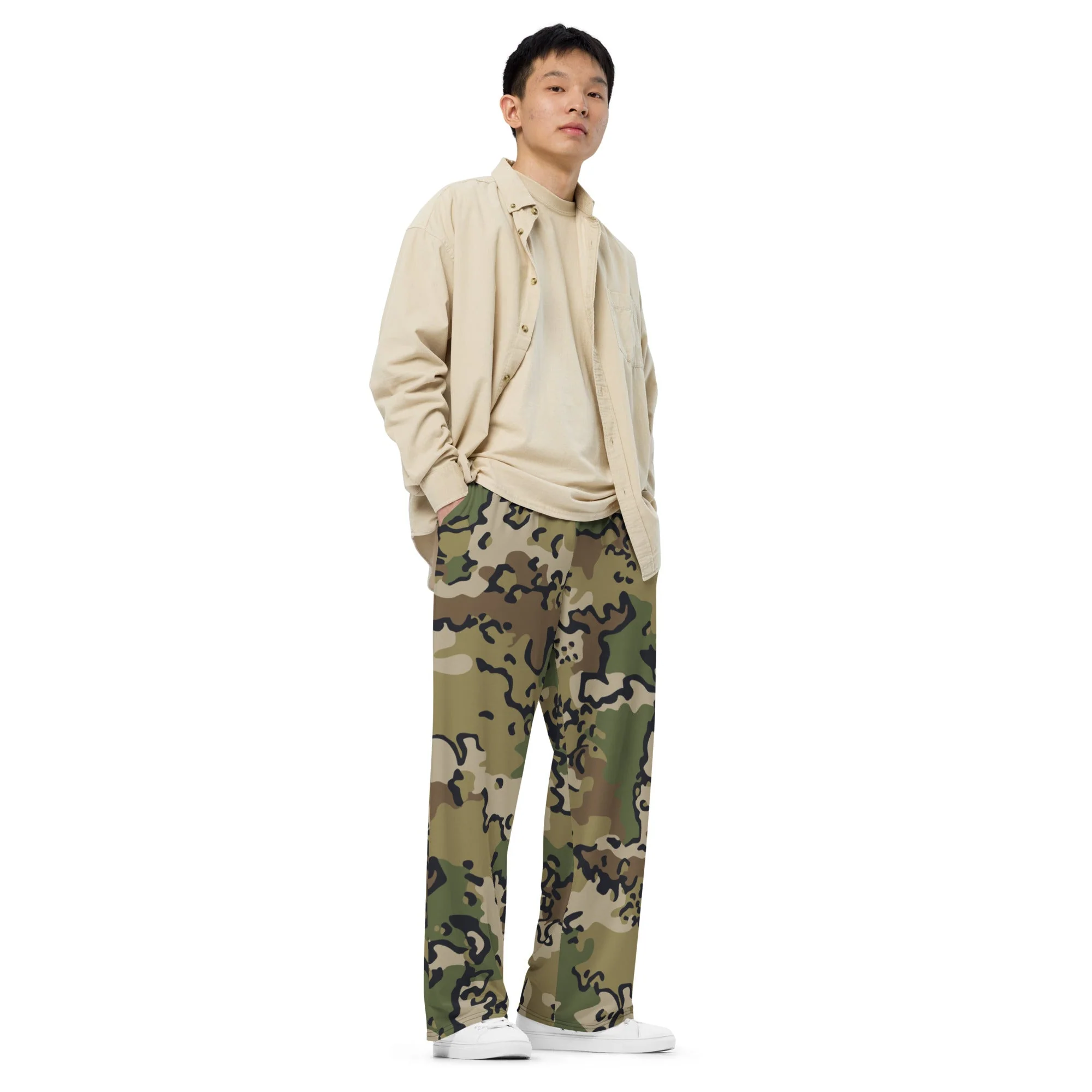 Alaska Chocolate Chip Multi-terrain CAMO Unisex Wide-Leg Leisure Pants - Image 8