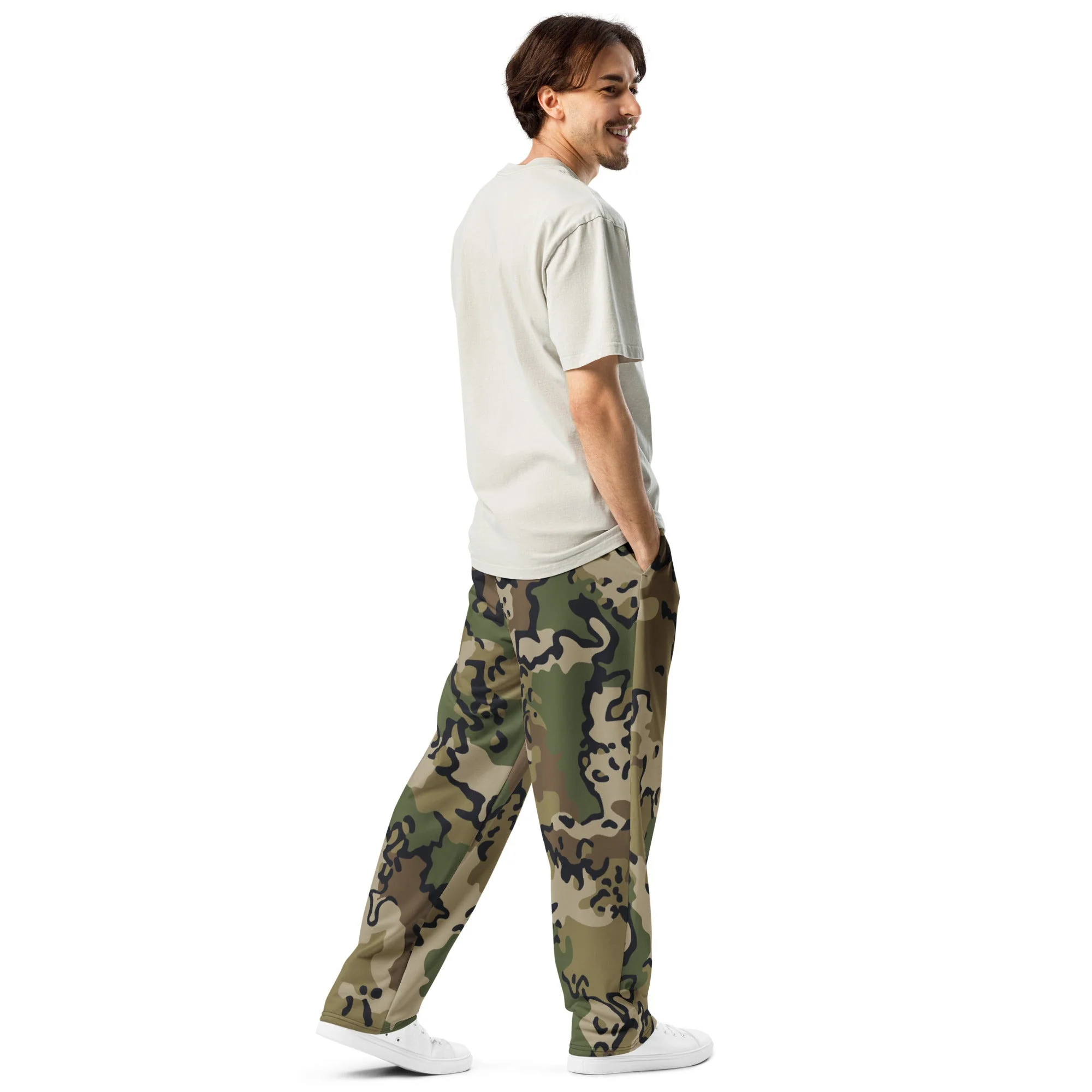Alaska Chocolate Chip Multi-terrain CAMO Unisex Wide-Leg Joggers - Image 3
