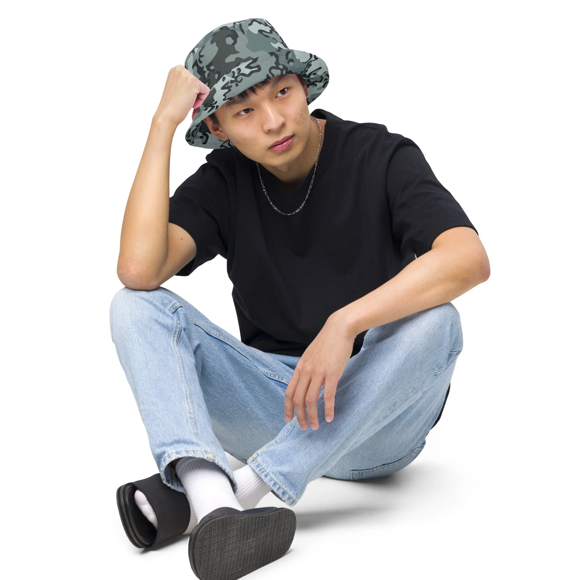 Alaska Chocolate Chip Urban CAMO Reversible Bucket Hat - Image 5