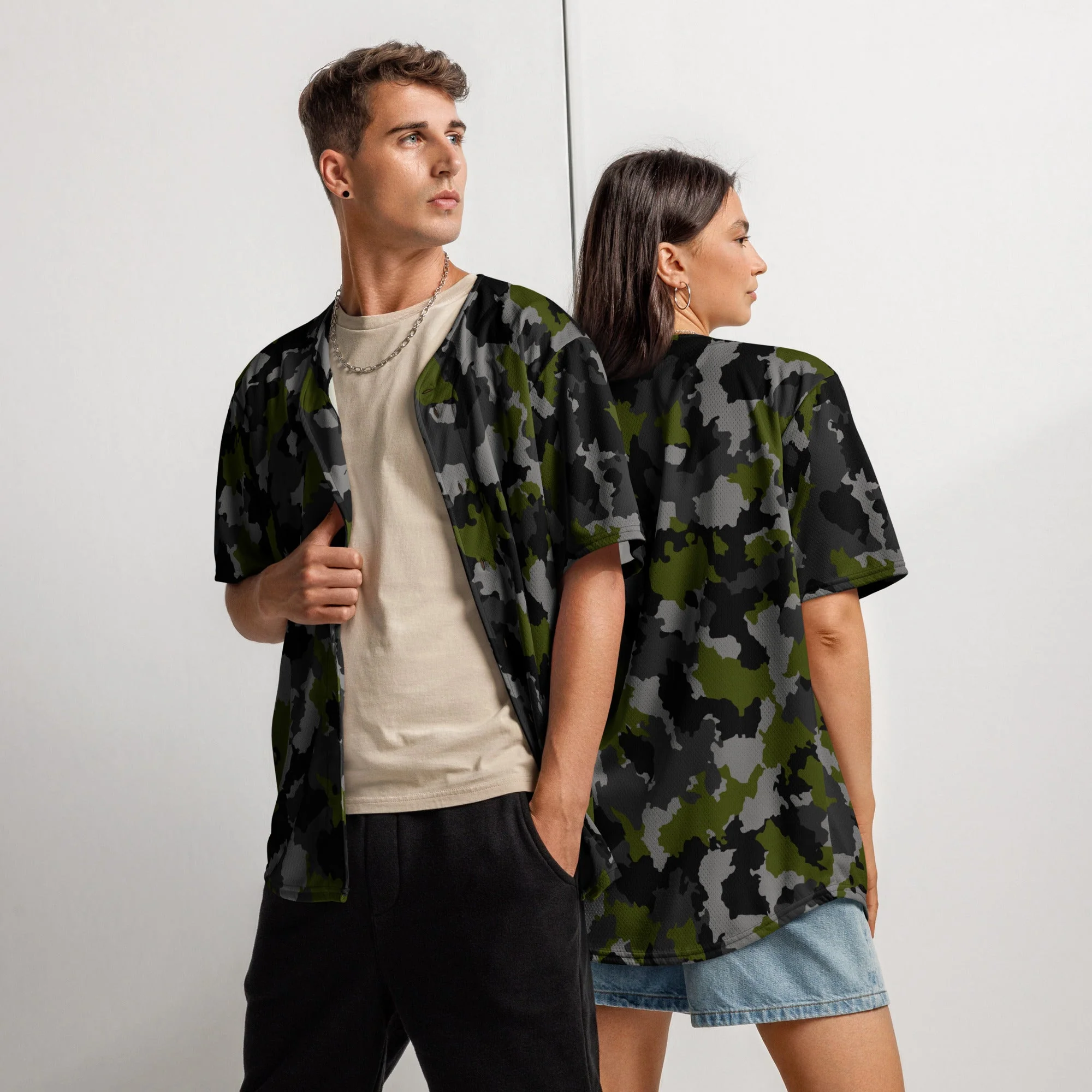 Alpha Jungle CAMO Unisex Baseball Jersey