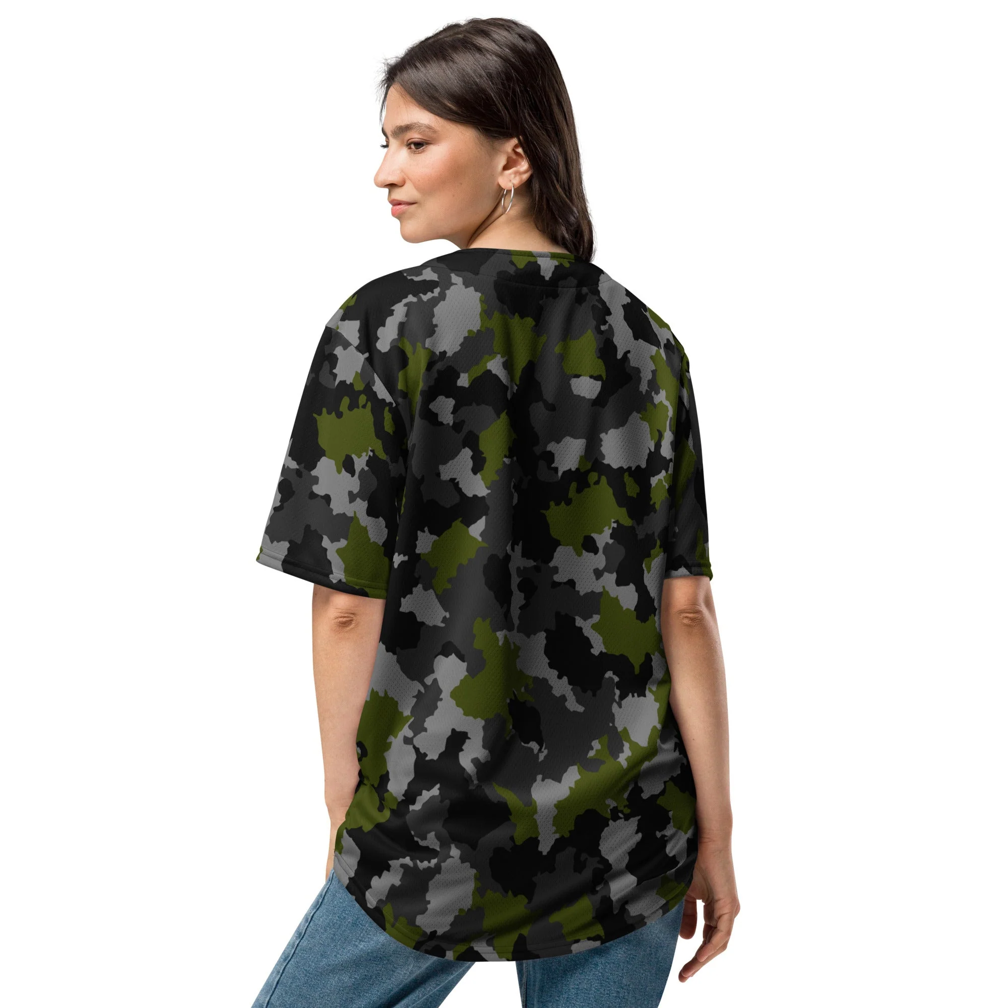 Alpha Jungle CAMO Unisex Baseball Jersey - Image 4