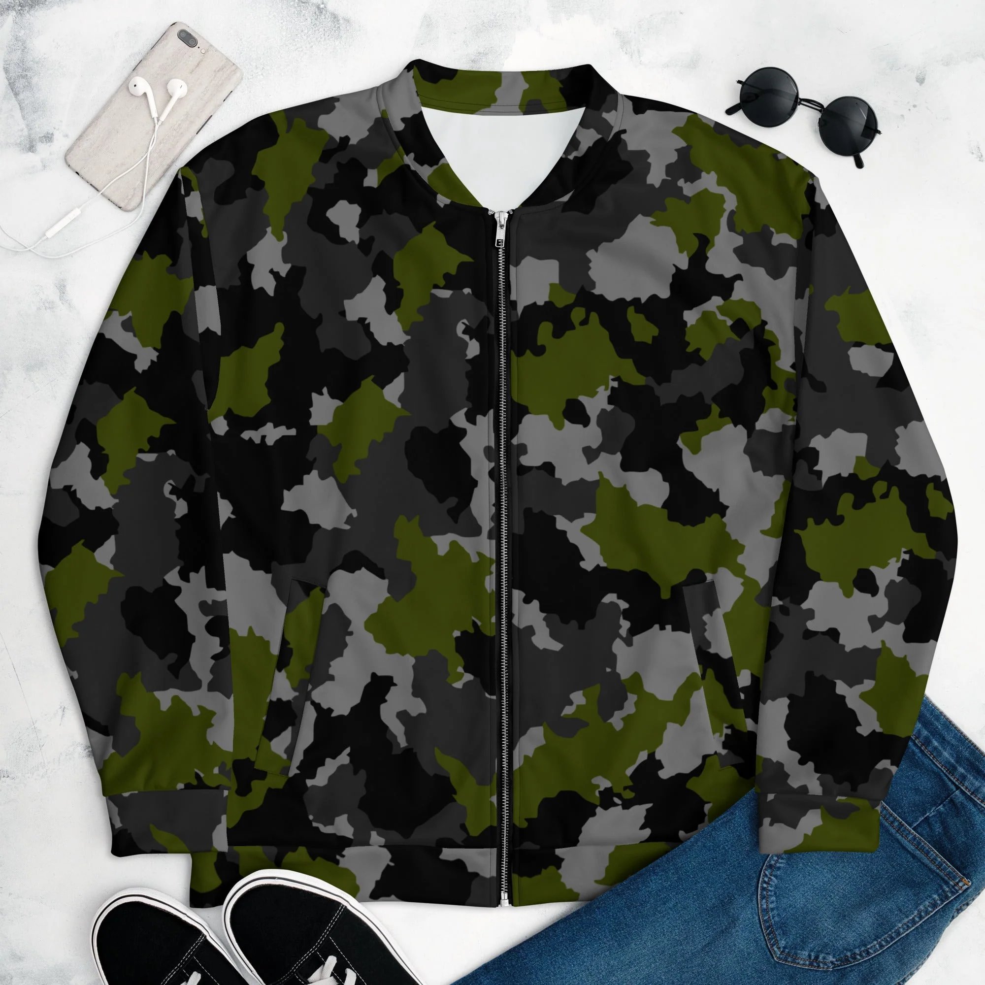 Alpha Jungle CAMO Unisex Bomber Jacket - Image 3