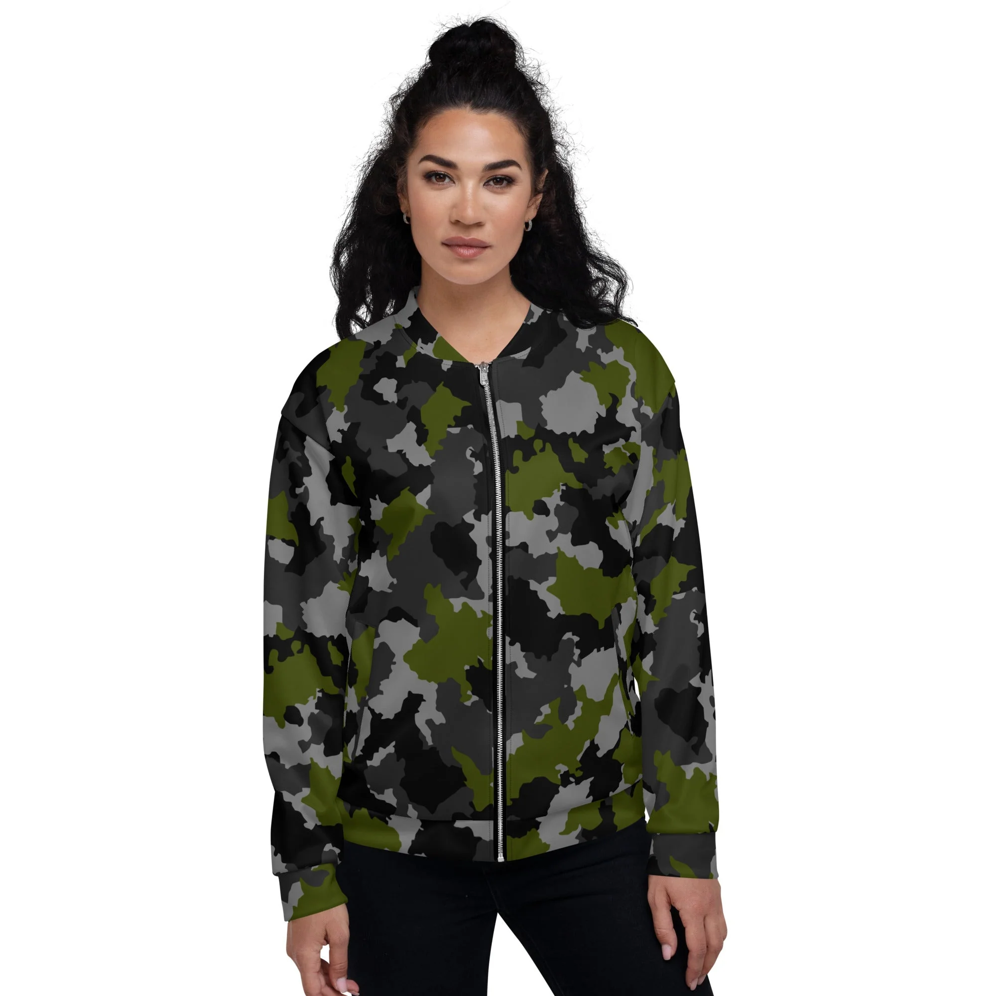 Alpha Jungle CAMO Unisex Bomber Jacket - Image 4