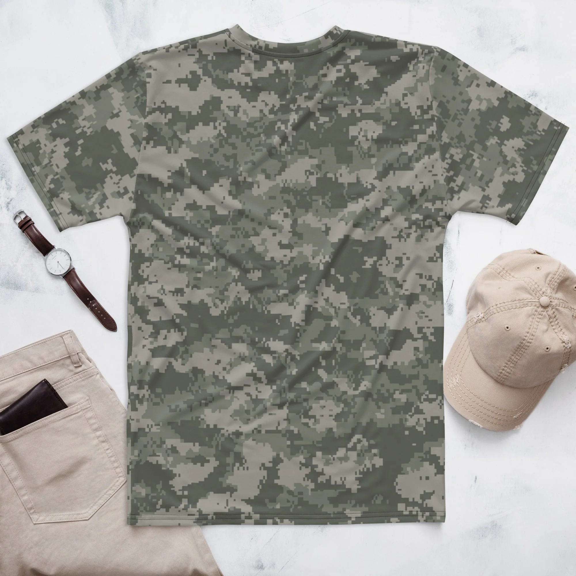 American Digital Army Combat Uniform (ACU) CAMO Mens T-Shirt - Image 3