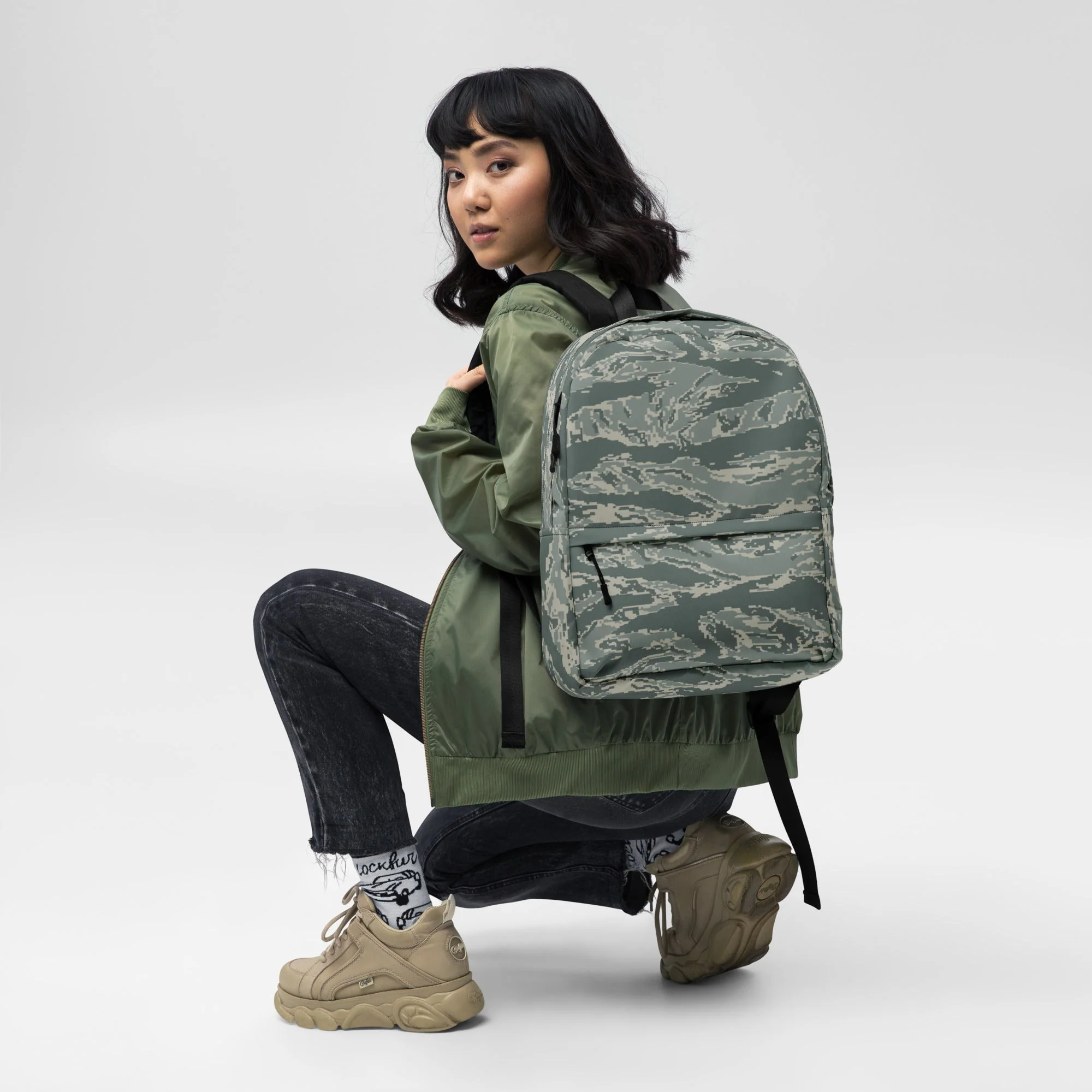 American Tiger Stripe Airman Battle Uniform (ABU) CAMO CAMO Backpack - Image 6