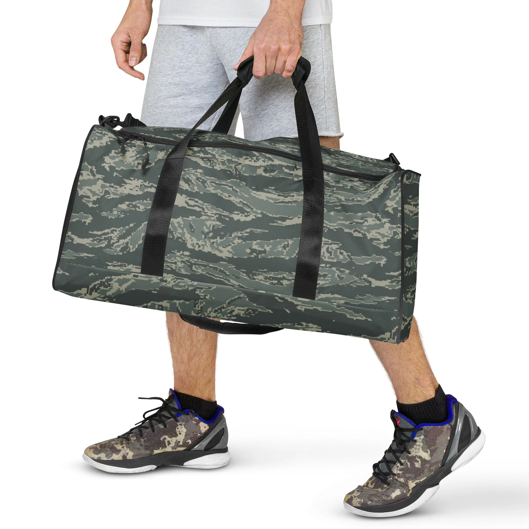 American Tiger Stripe Airman Battle Uniform (ABU) CAMO Duffle Bag - Image 10
