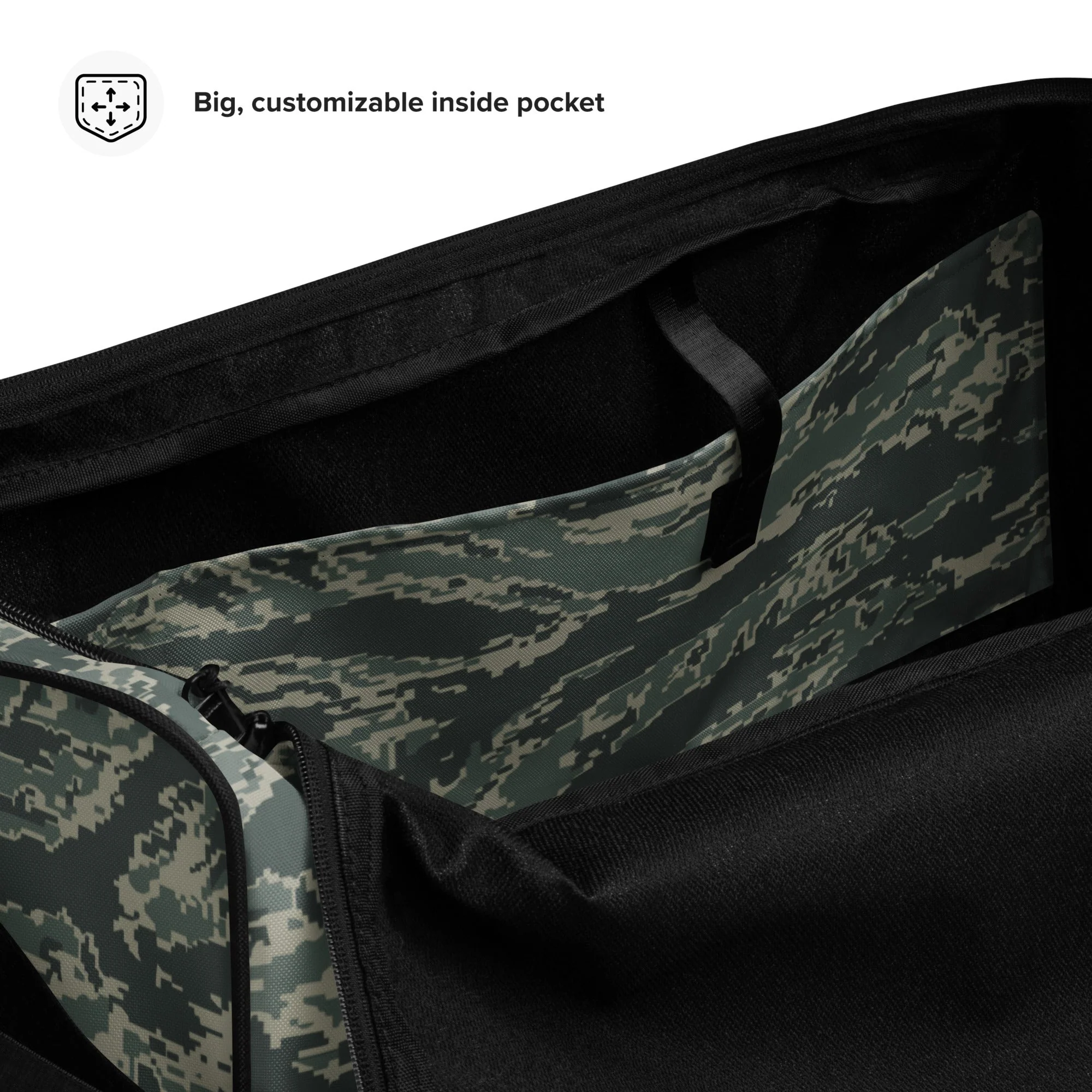 American Tiger Stripe Airman Battle Uniform (ABU) CAMO Duffle Bag - Image 9