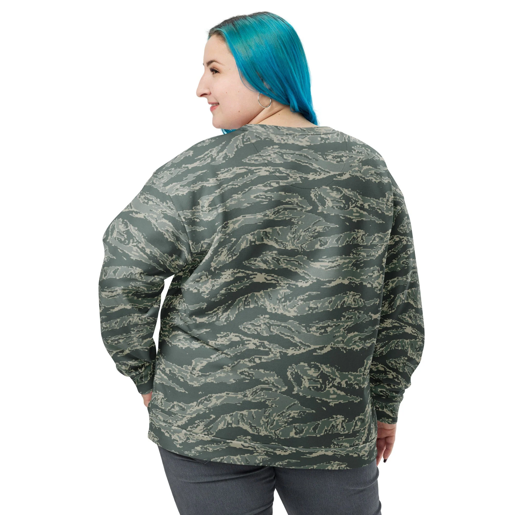 American Tiger Stripe Airman Battle Uniform (ABU) CAMO Unisex Sweatshirt - Image 12