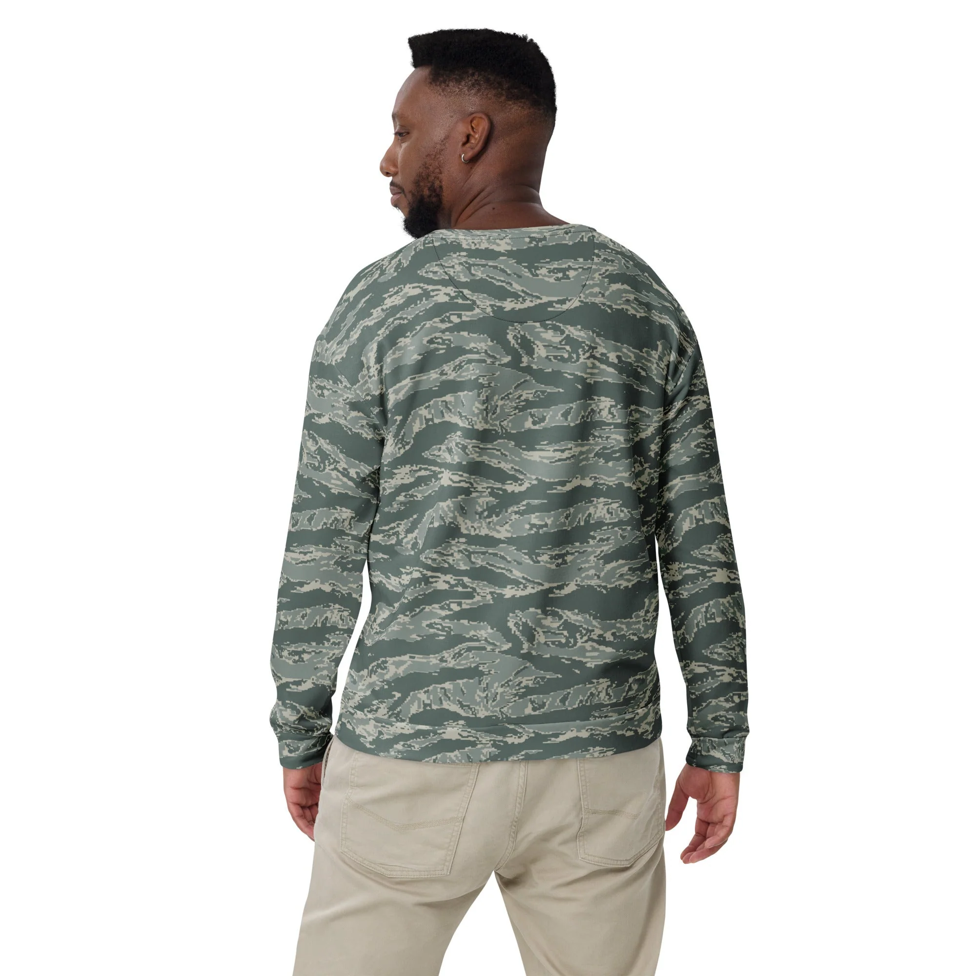 American Tiger Stripe Airman Battle Uniform (ABU) CAMO Unisex Sweatshirt - Image 14