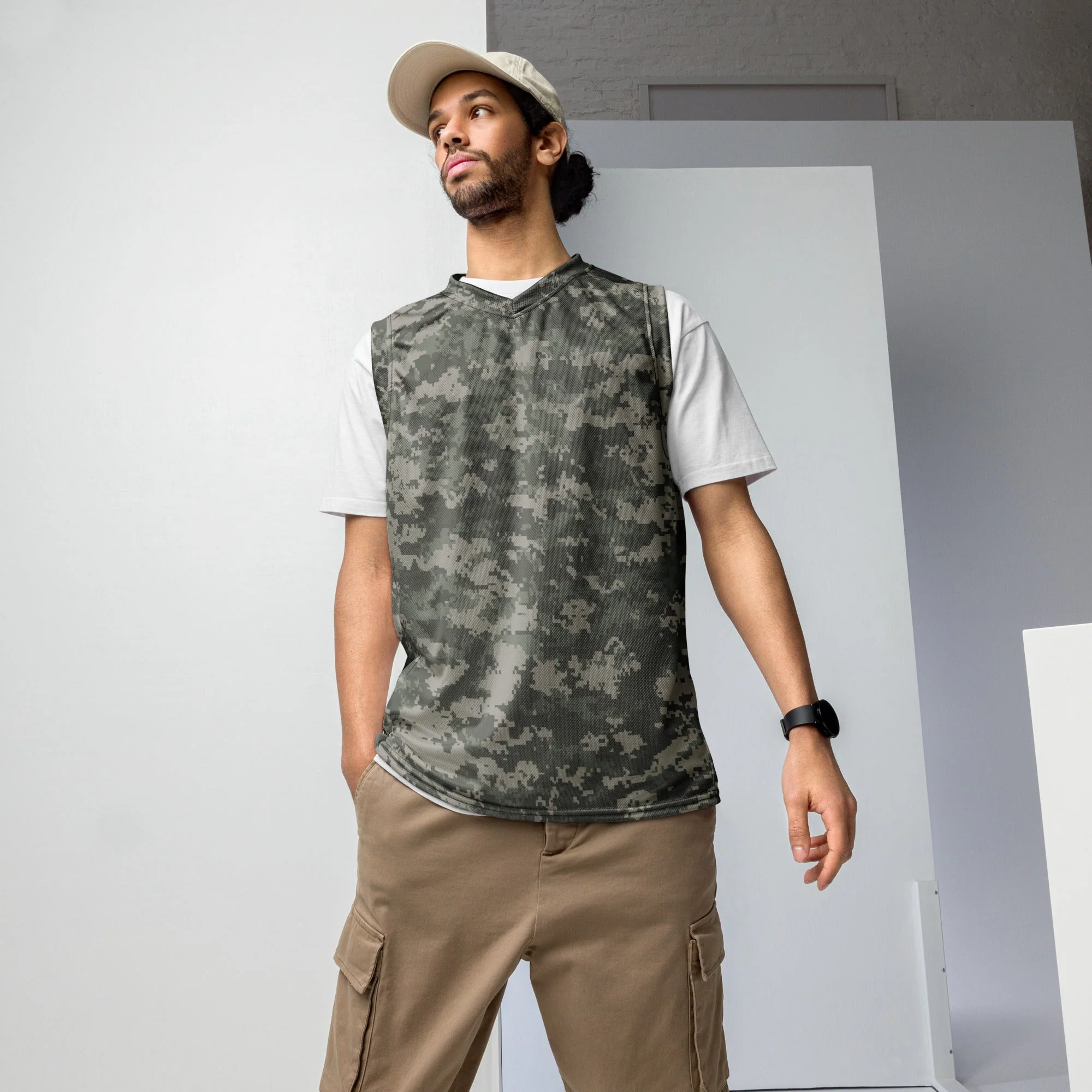 American Digital Army Combat Uniform (ACU) CAMO Unisex Basketball Jersey