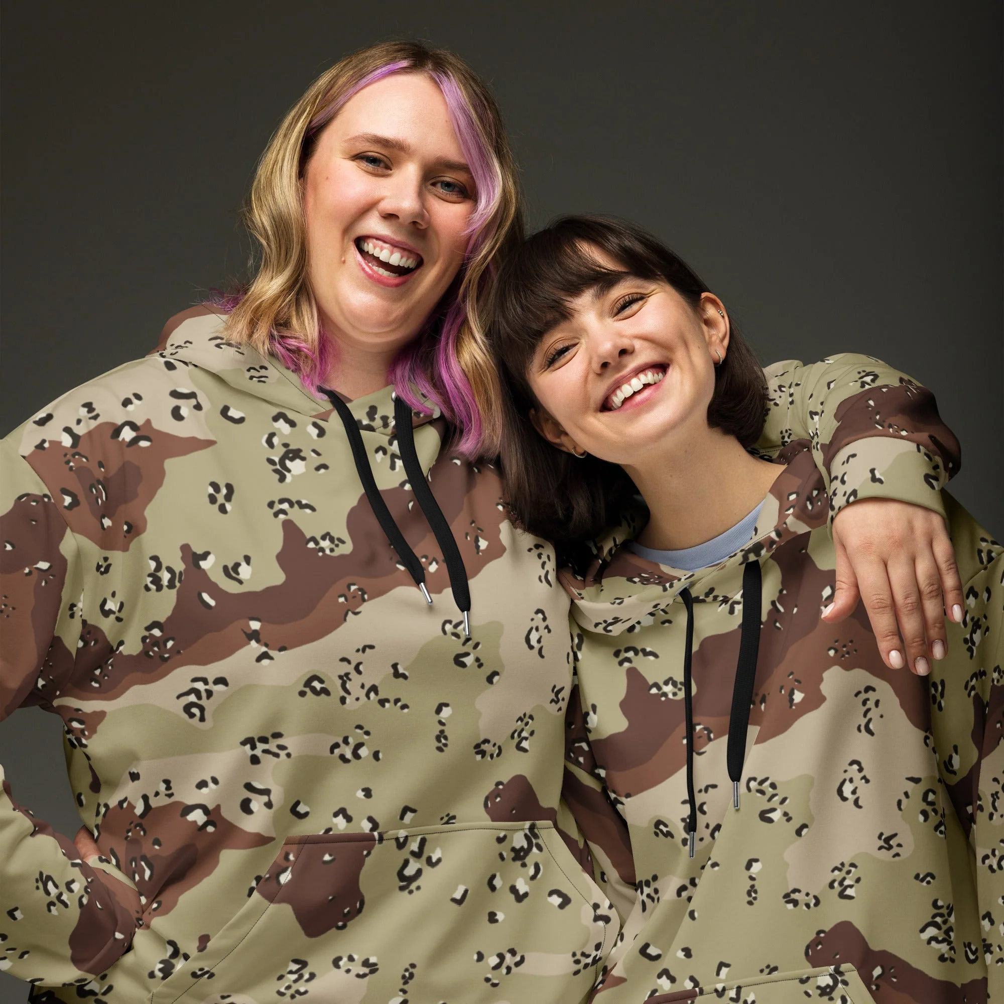 American Chocolate Chip Desert Battle Dress Uniform (DBDU) CAMO Unisex Hoodie - Image 11