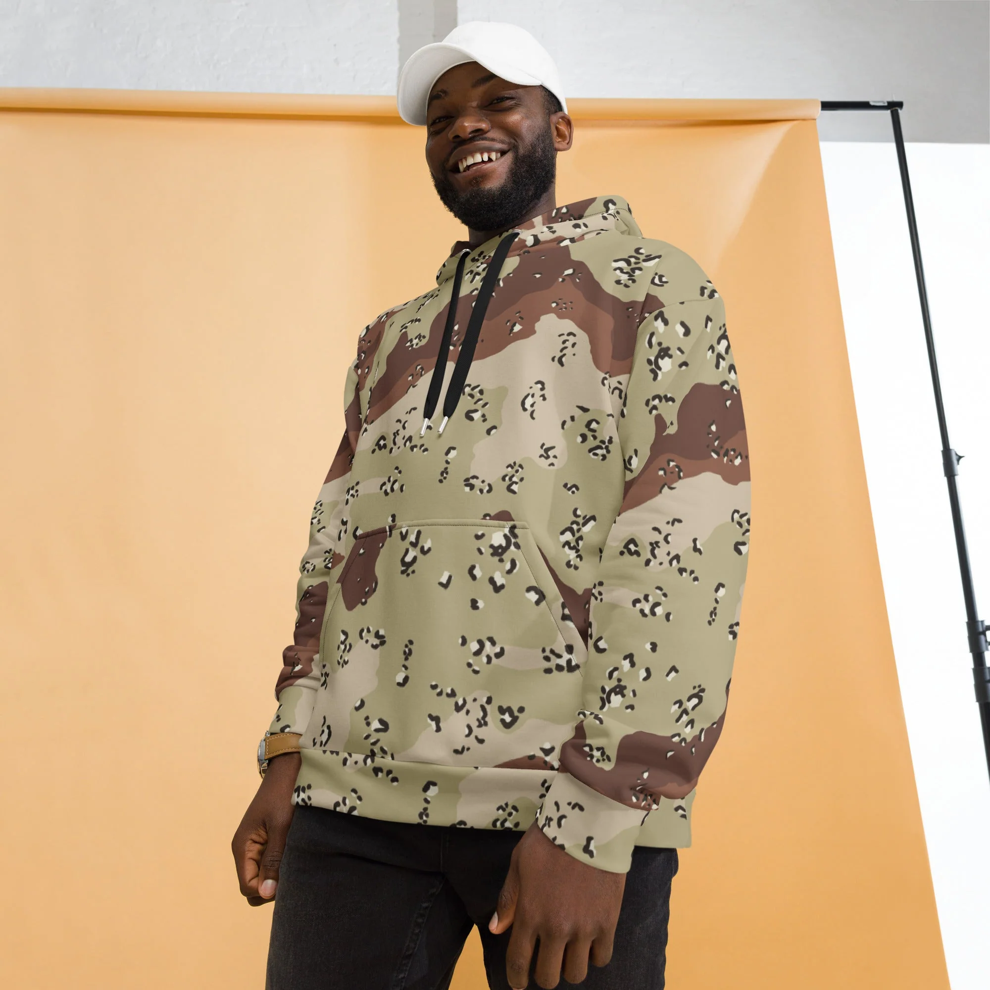 American Chocolate Chip Desert Battle Dress Uniform (DBDU) CAMO Unisex Hoodie - Image 13