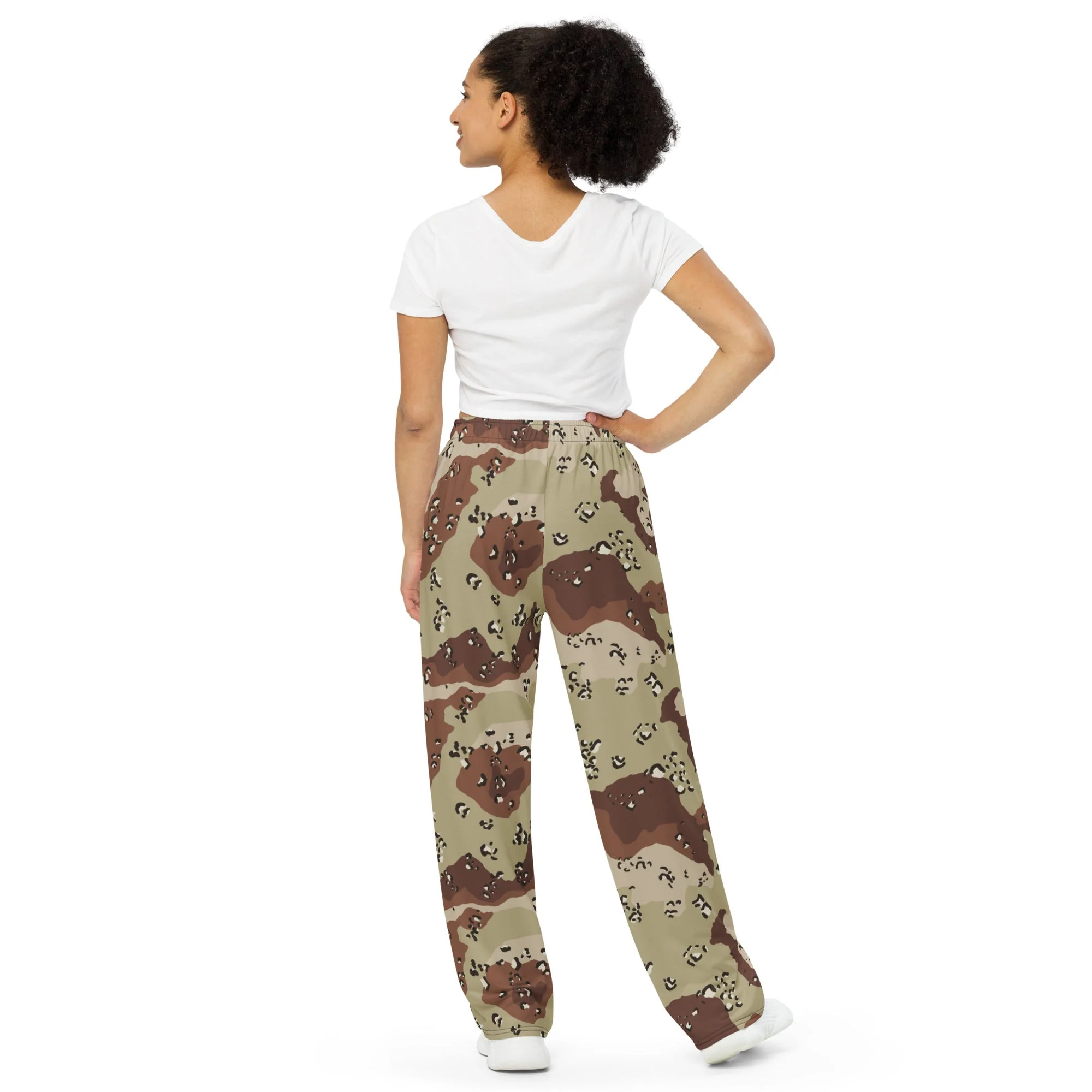 American Chocolate Chip Desert Battle Dress Uniform (DBDU) CAMO Unisex Wide-Leg Leisure Pants - Image 3