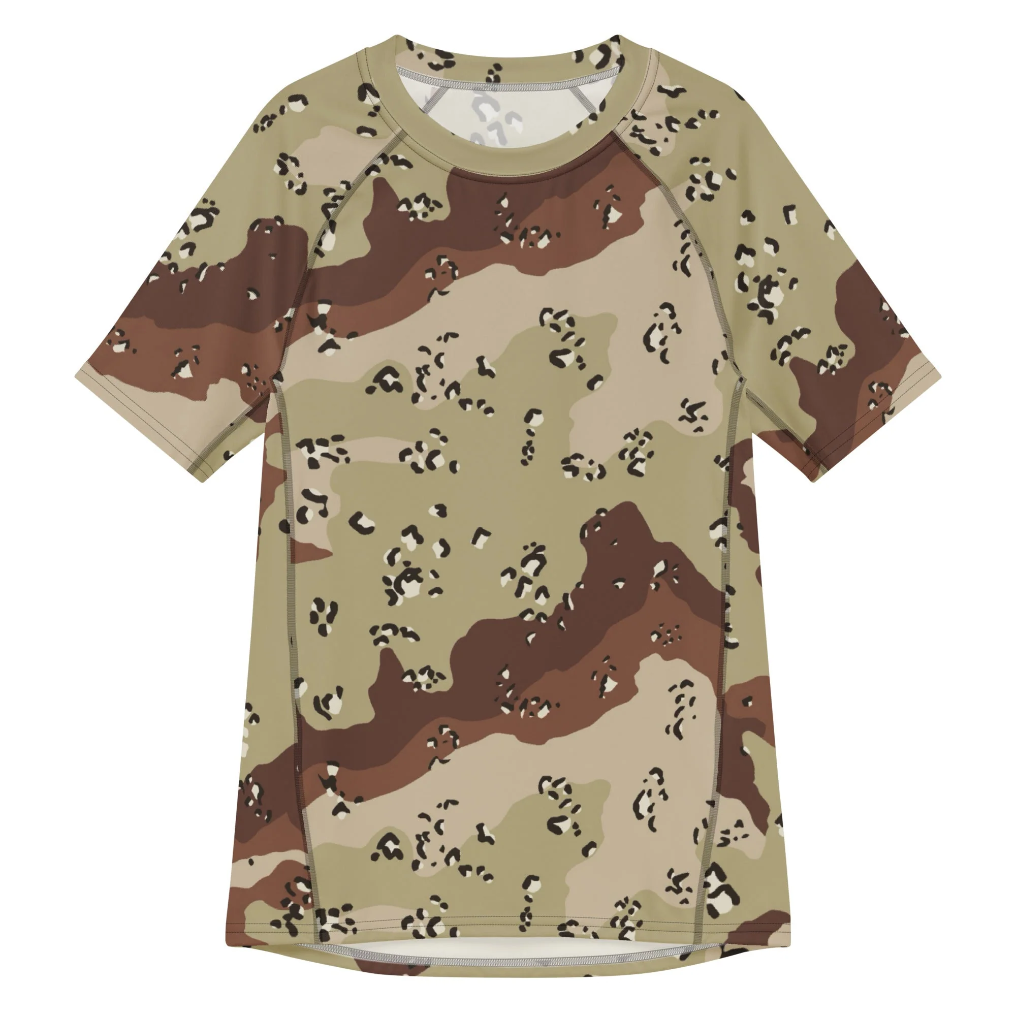 American Chocolate Chip Desert Battle Dress Uniform (DBDU) CAMO Mens Short-Sleeve Rash Guard