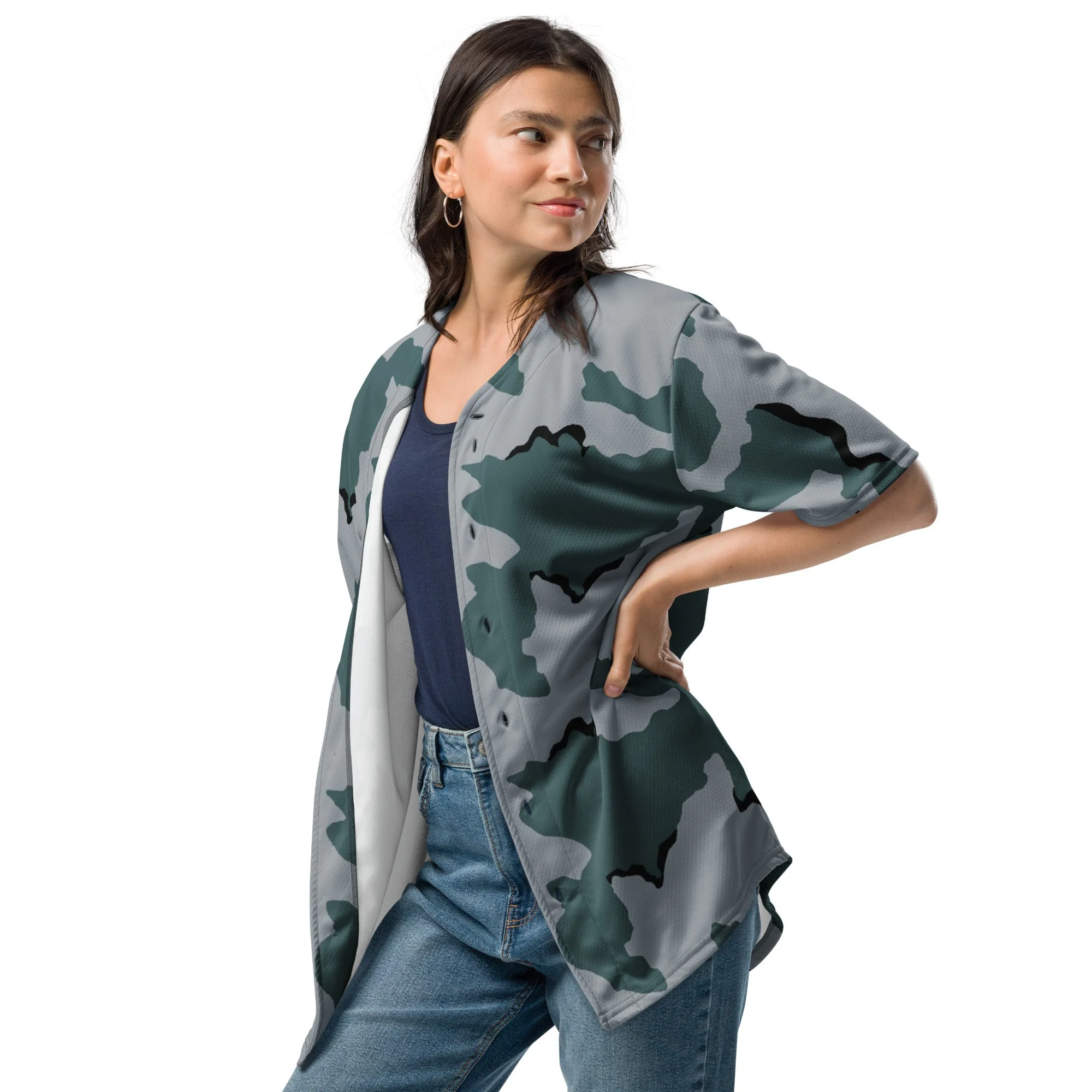 American Coffee Stain Urban CAMO Unisex Baseball Jersey - Image 3