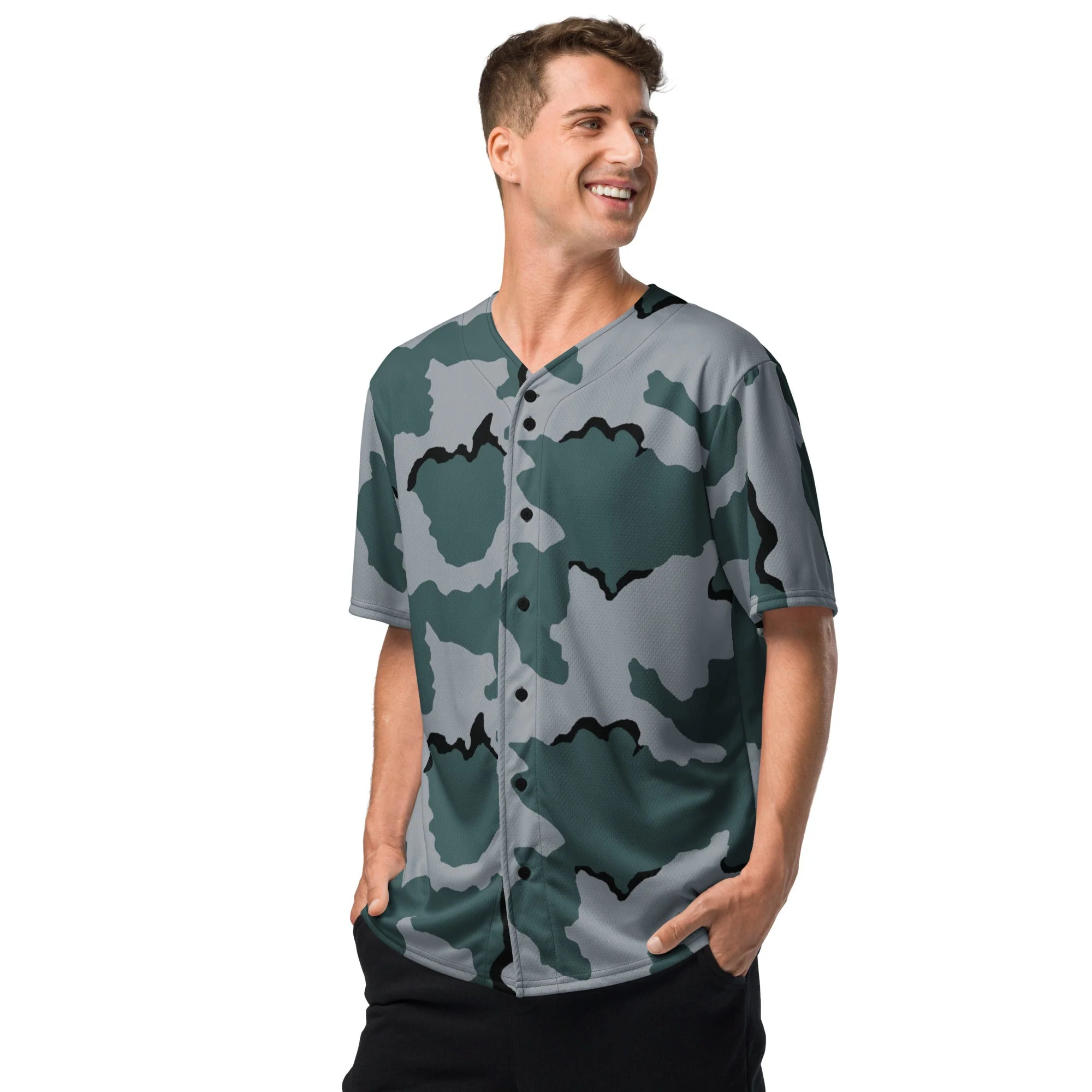 American Coffee Stain Urban CAMO Unisex Baseball Jersey - Image 9