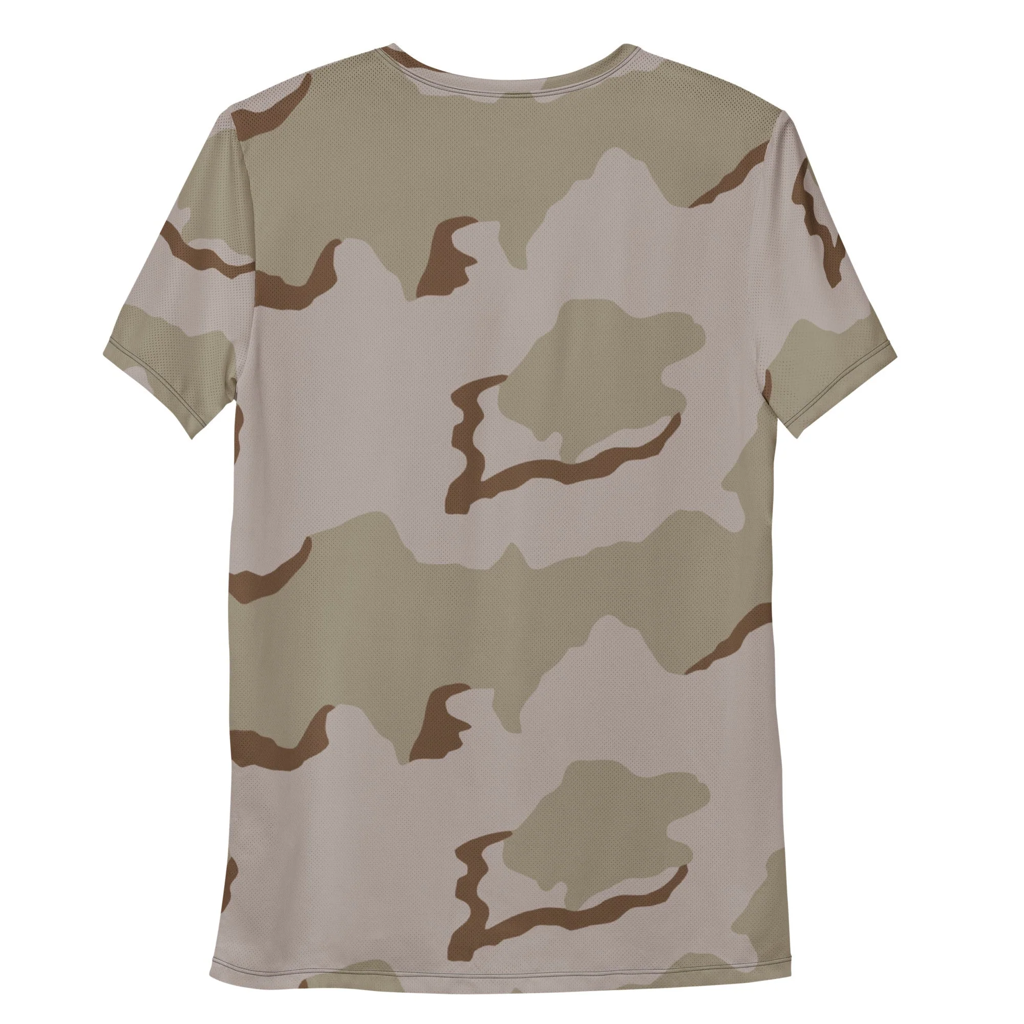 American Coffee Stain Desert Combat Uniform (DCU) CAMO Mens Athletic T-Shirt - Image 3