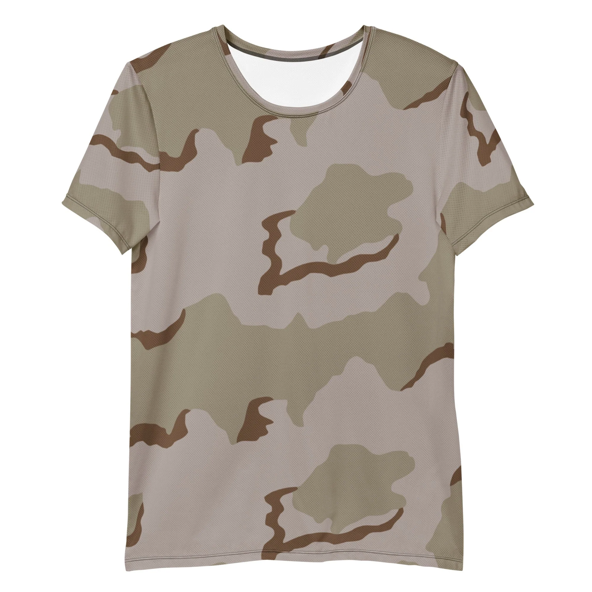 American Coffee Stain Desert Combat Uniform (DCU) CAMO Mens Athletic T-Shirt - Image 4