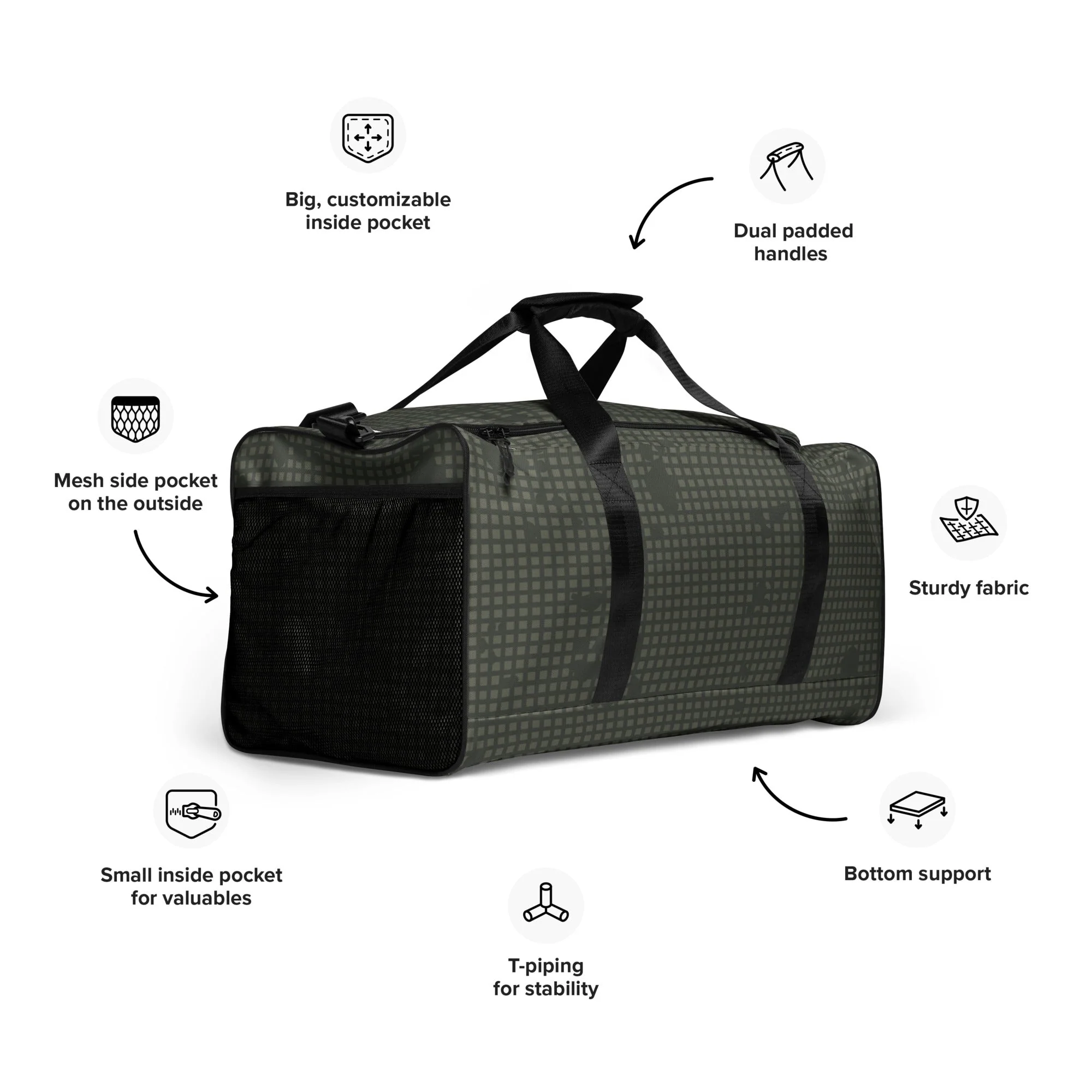 American Desert Night Camouflage Pattern (DNCP) CAMO Duffle Bag - Image 10