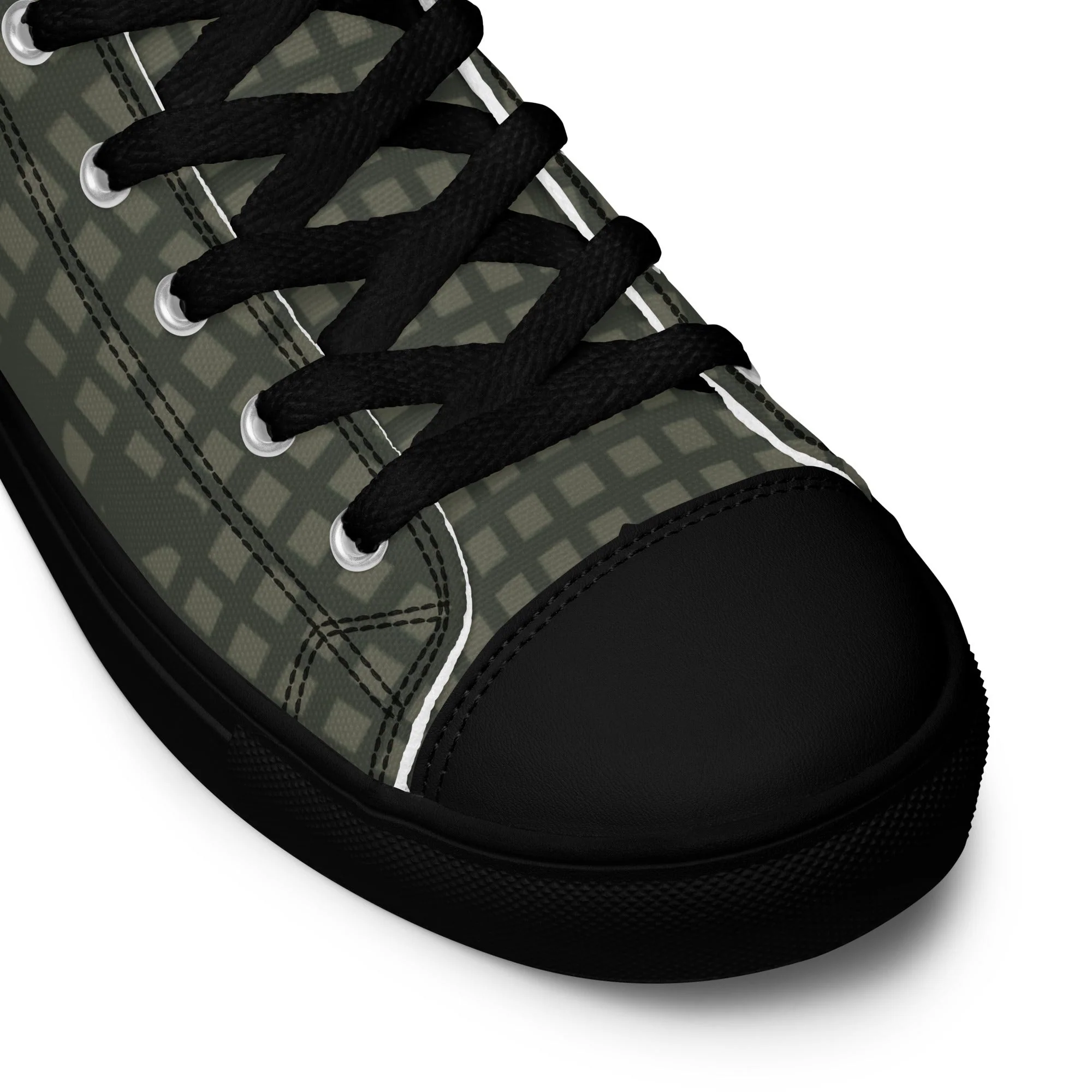 American Desert Night Camouflage Pattern (DNCP) CAMO Mens High-Top Canvas Shoes - Image 5