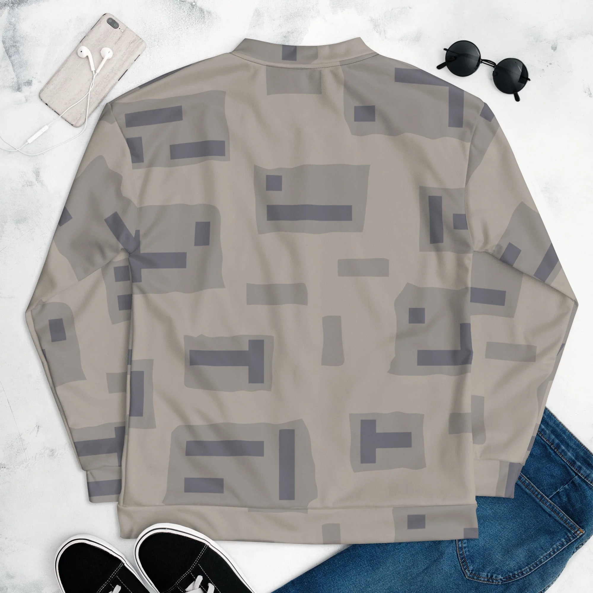 American T-Block Desert CAMO Unisex Bomber Jacket - Image 8