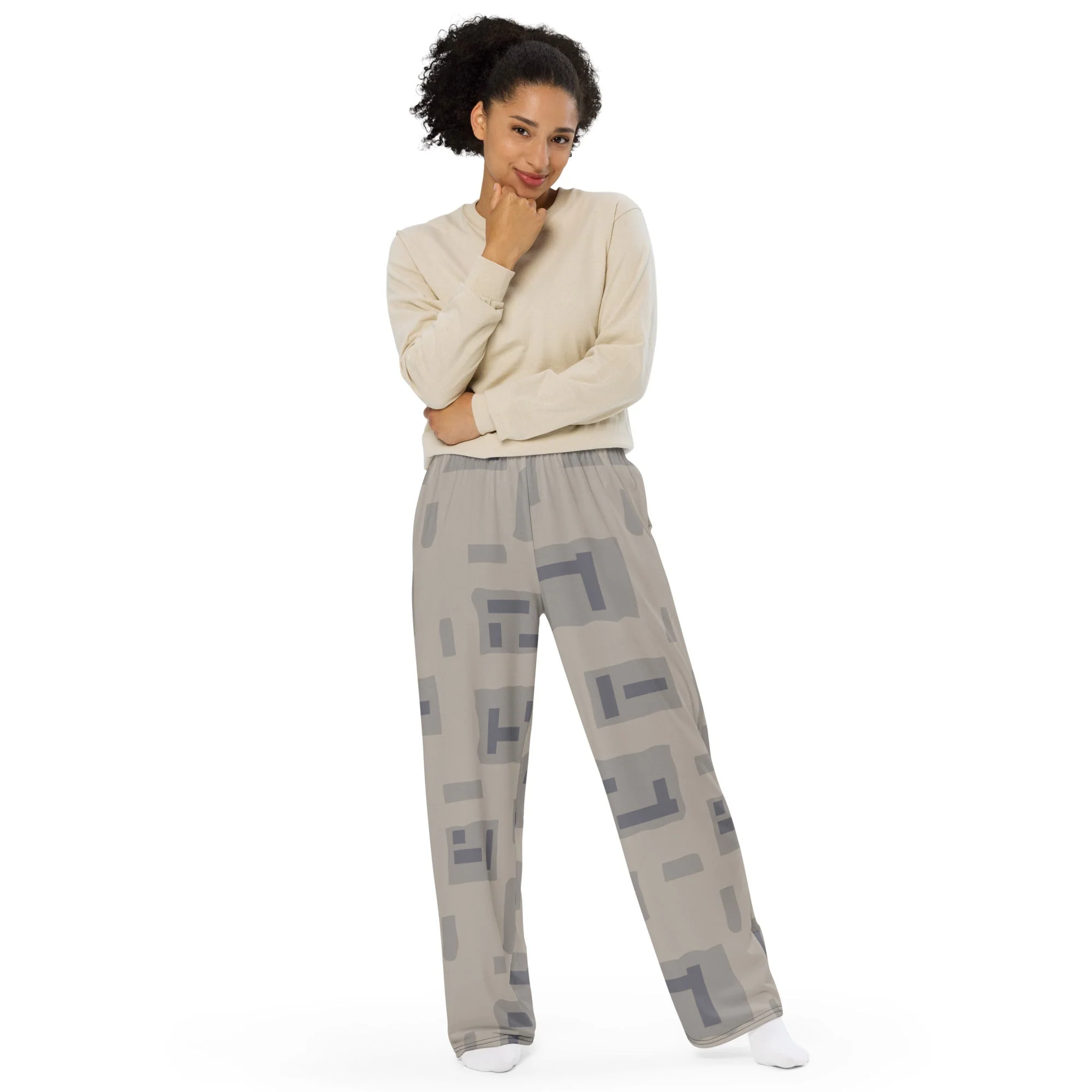 American T-Block Desert CAMO Unisex Wide-Leg Leisure Pants - Image 5