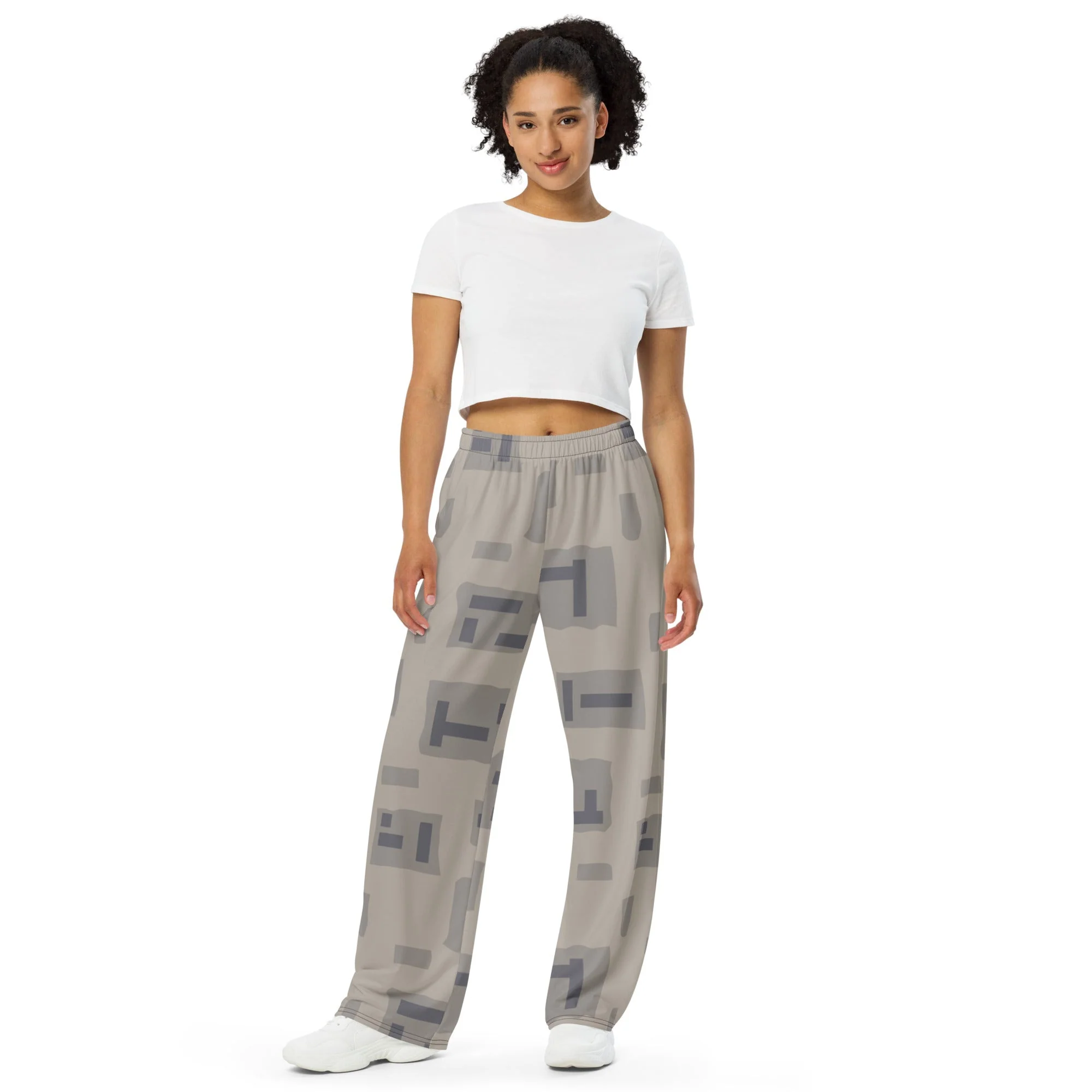 American T-Block Desert CAMO Unisex Wide-Leg Leisure Pants - Image 7
