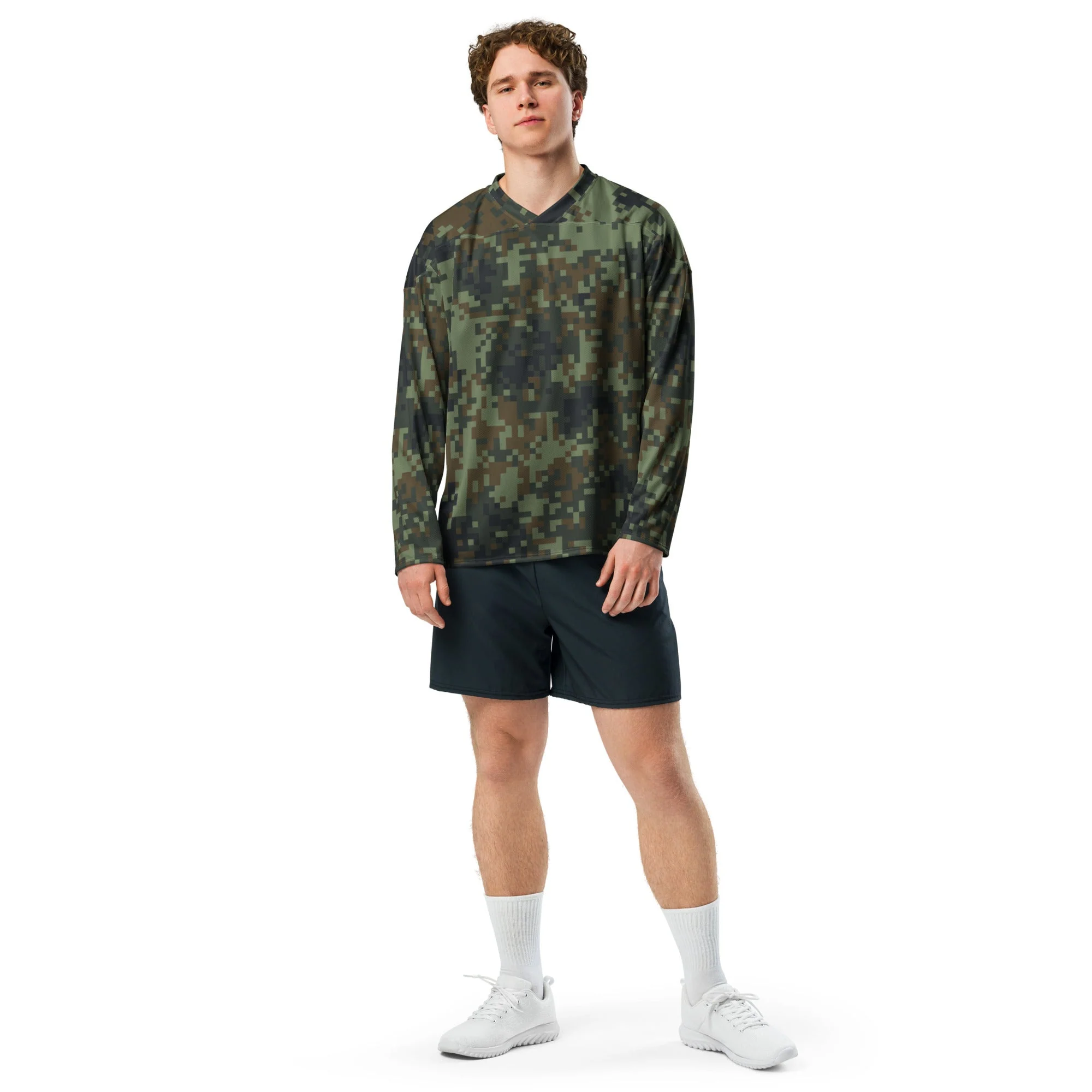 American Digital Dual-Tex Woodland CAMO Unisex Hockey Fan Jersey - Image 13